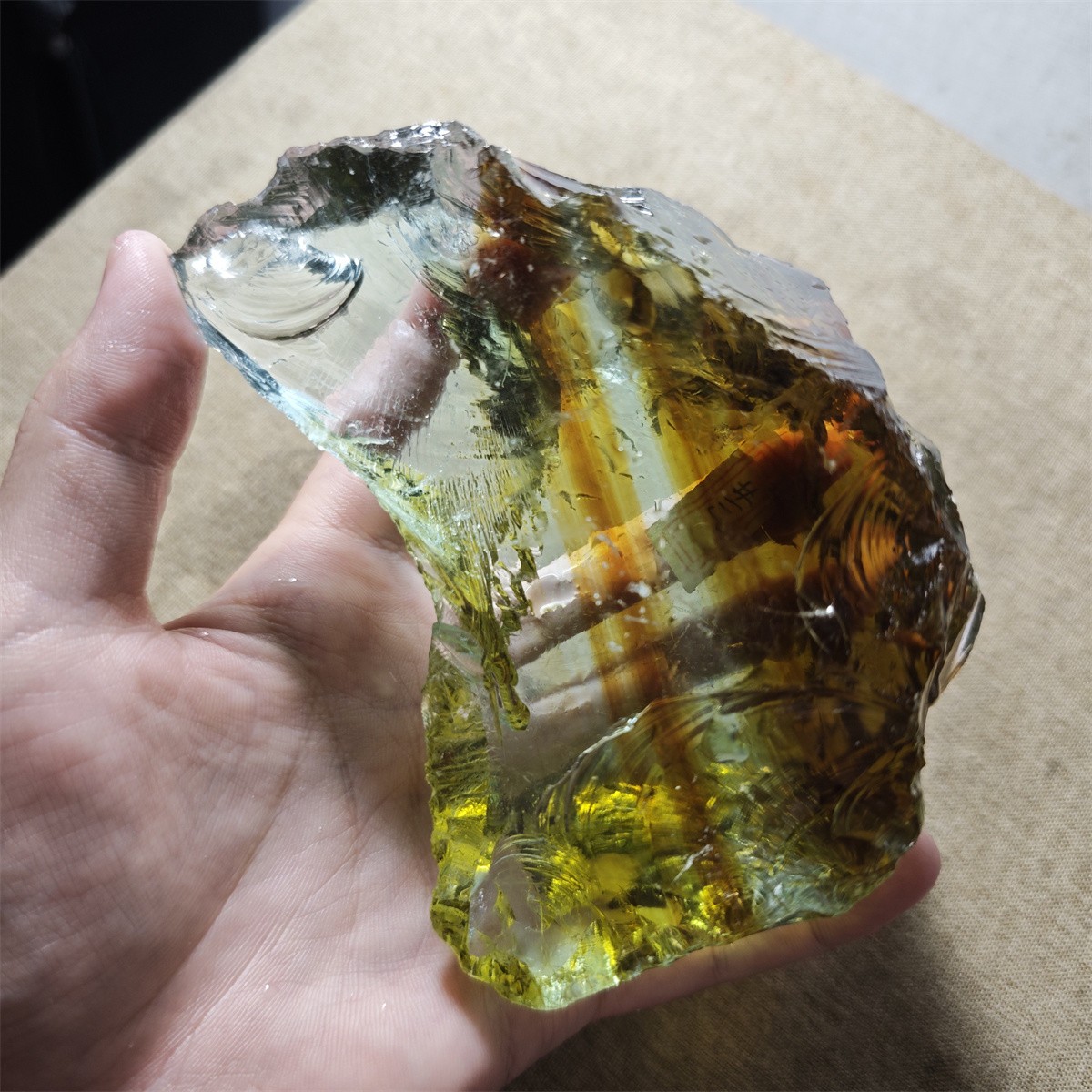 569g Multiple colors ANDARA triple vortex energy monatomic crystal specimen L240