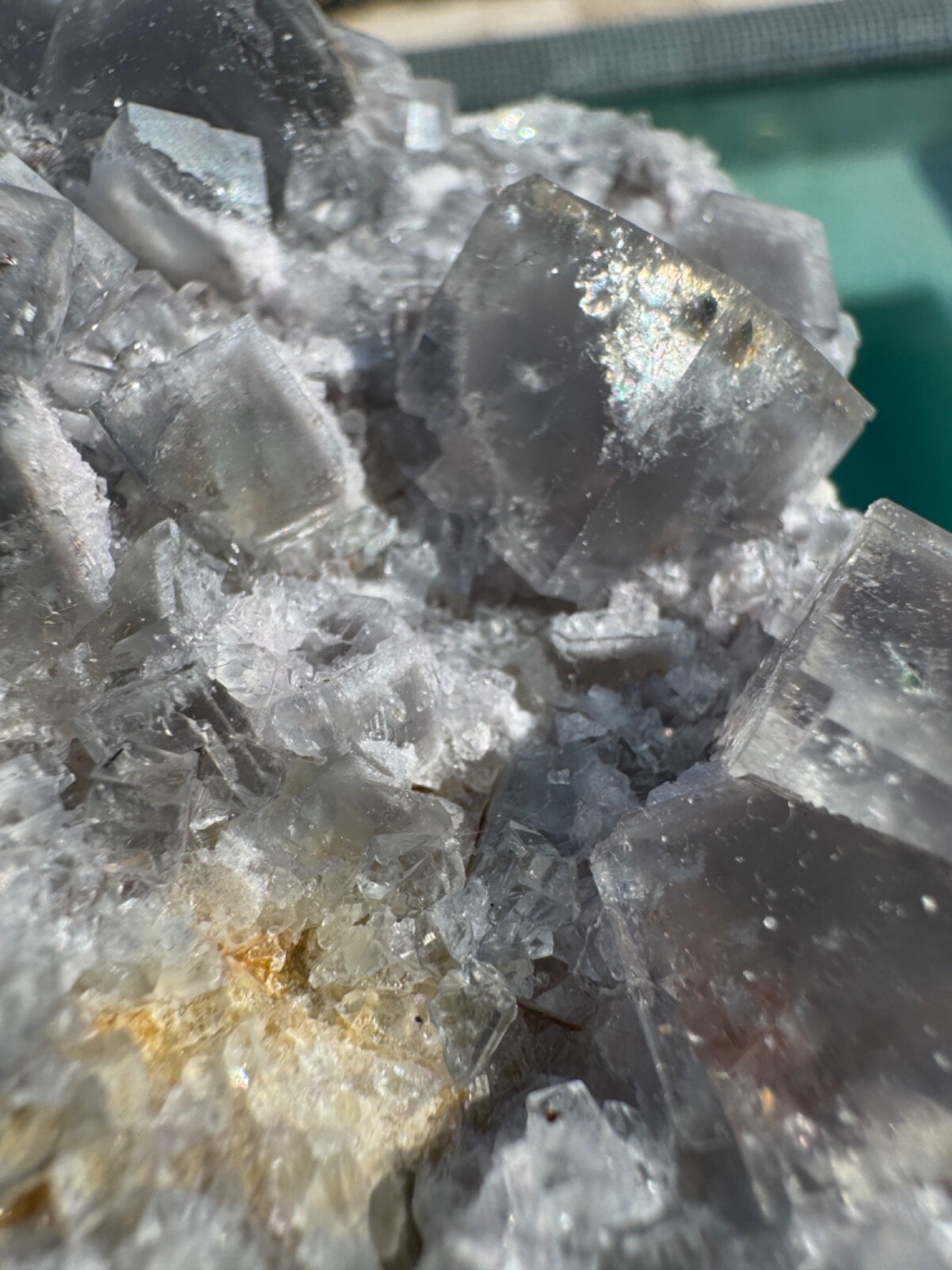 Rare Beijing Blue Cubic Fluorite 204g