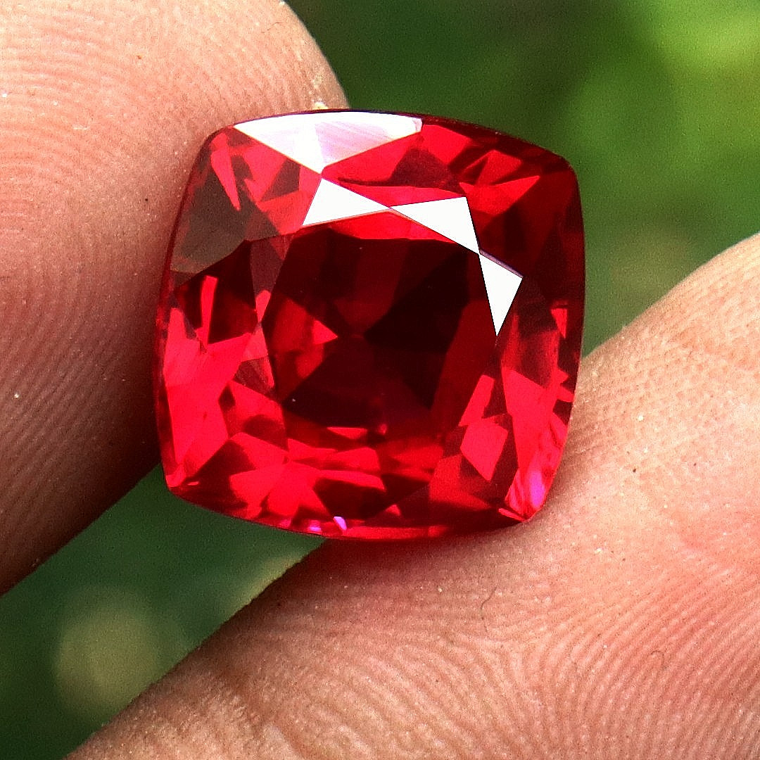 Natural Red Ruby 9.35 CT Cushion Cut Certified Loose Gemstone