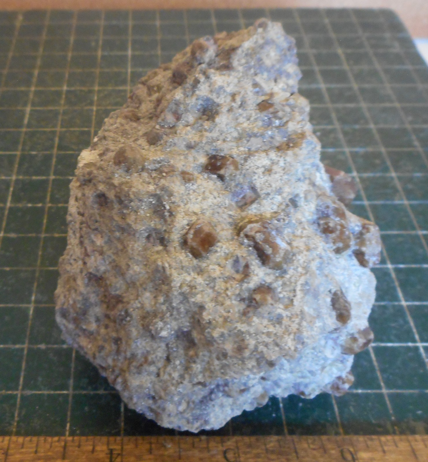 Huge Red Garnet Crystal Geode in Matrix, Natural. 3.5 inch . 1.3 Pounds