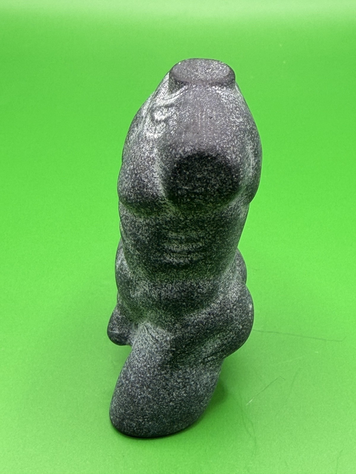2.57oz 2.7in Black Basalt Male Torso Carving Protection Stone