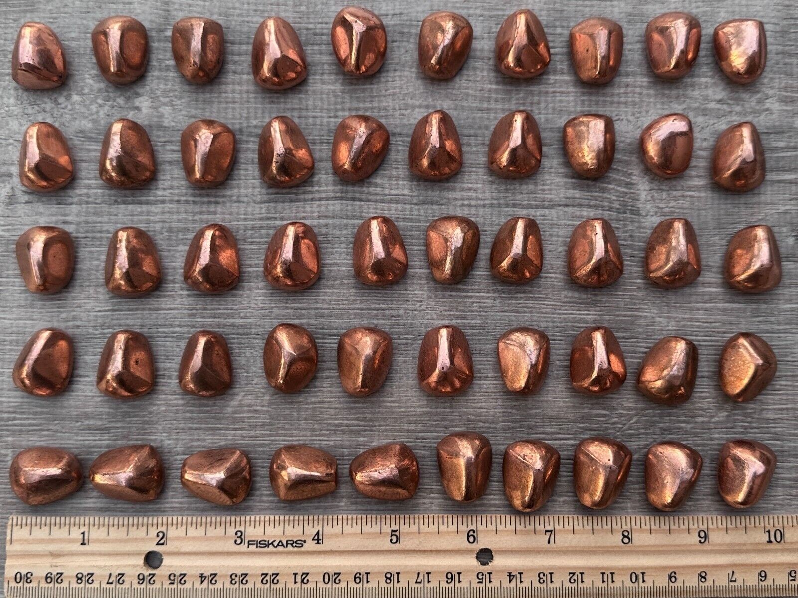 Grade A++ Copper Tumbled Stones, 0.75-0.85 Inch Tumbled Copper, Copper Crystals