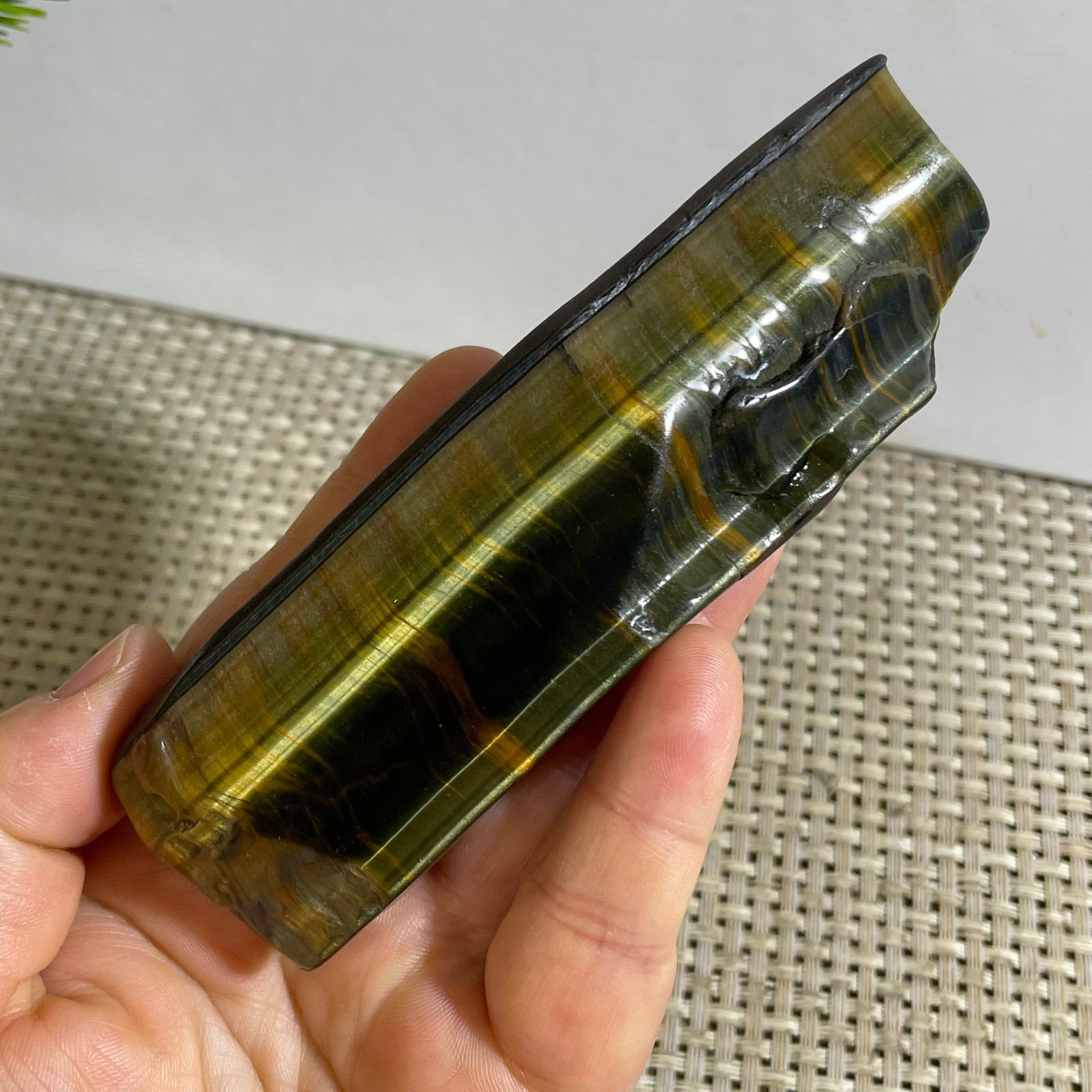 120g Natural tiger’s-eye Rough Raw Stone Rock Specimen Reiki healing