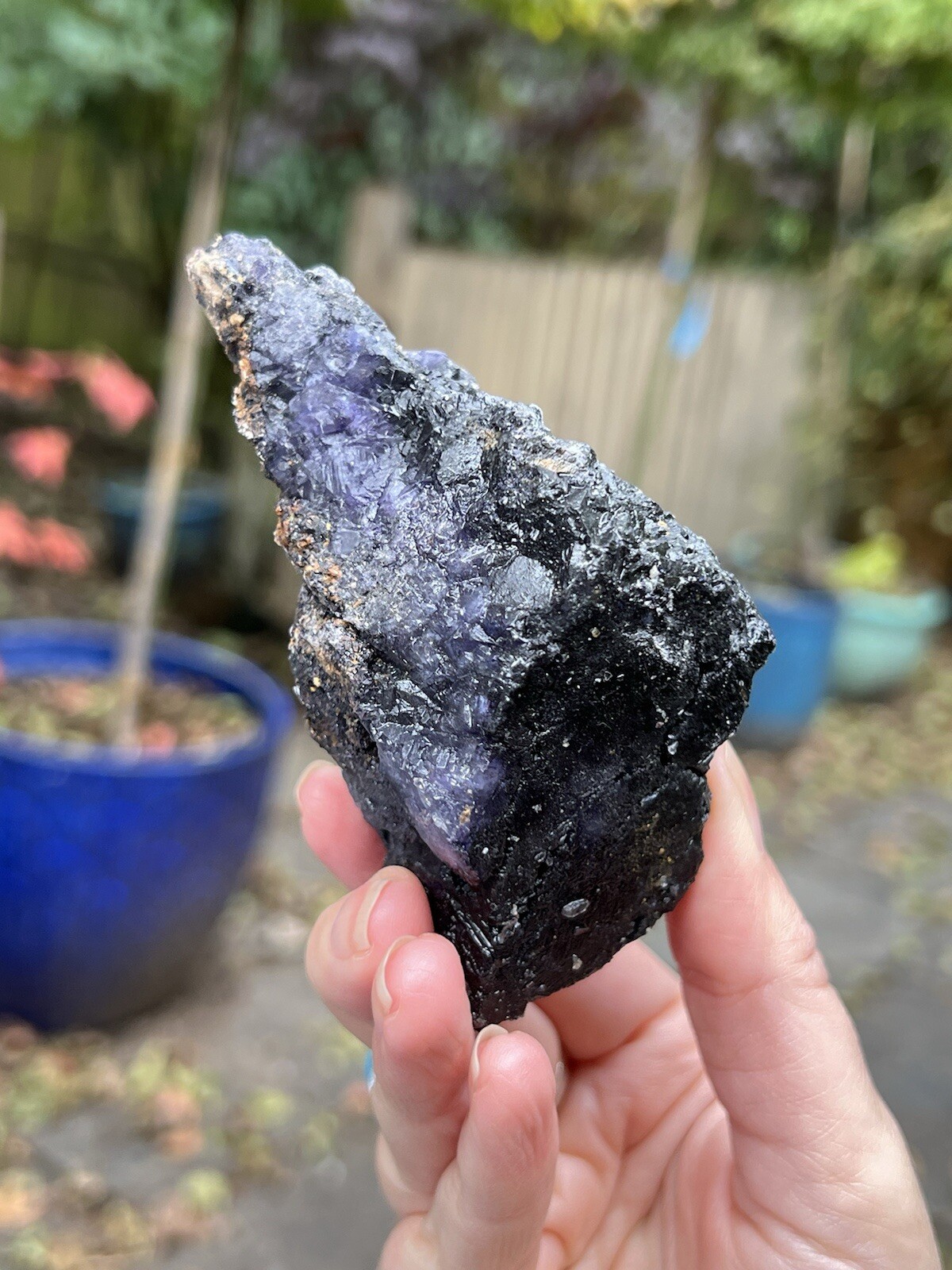 Blue John Fluorite Mineral Specimen United Kingdom 342g 8