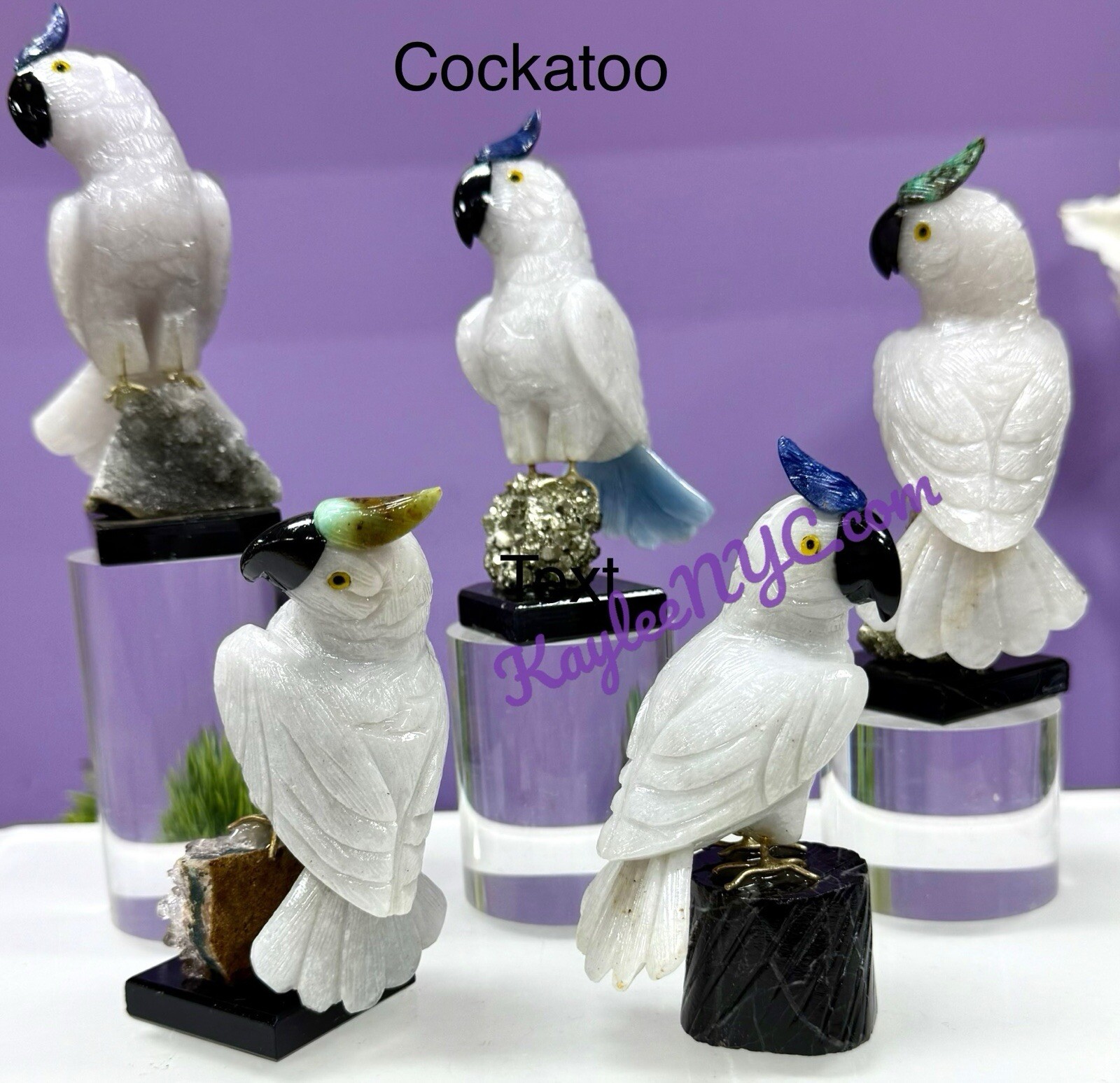 Wholesale Lot 5 PCs Mix Natural Crystals Birds Healing Energy
