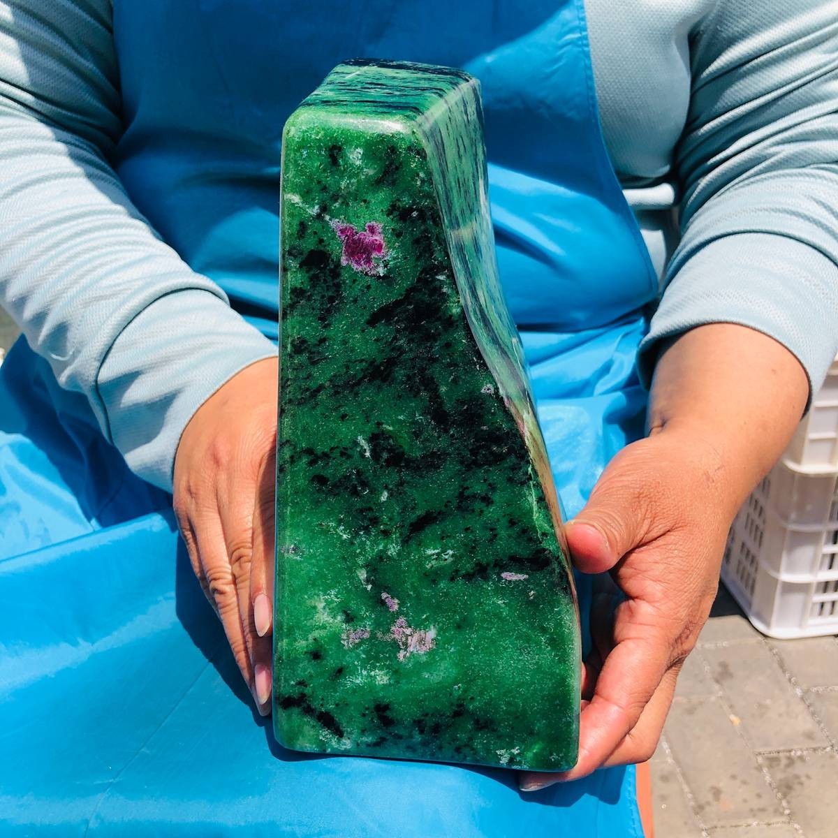 11.7 LB Natural Red & green treasure Ruby Crystal Mineral Specimen Heals 5044