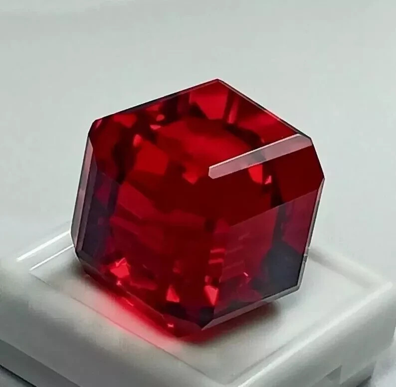 60 Ct Emerald Cut Mozambique Red Ruby Gemstone Jewelry Making Gift Her And Him