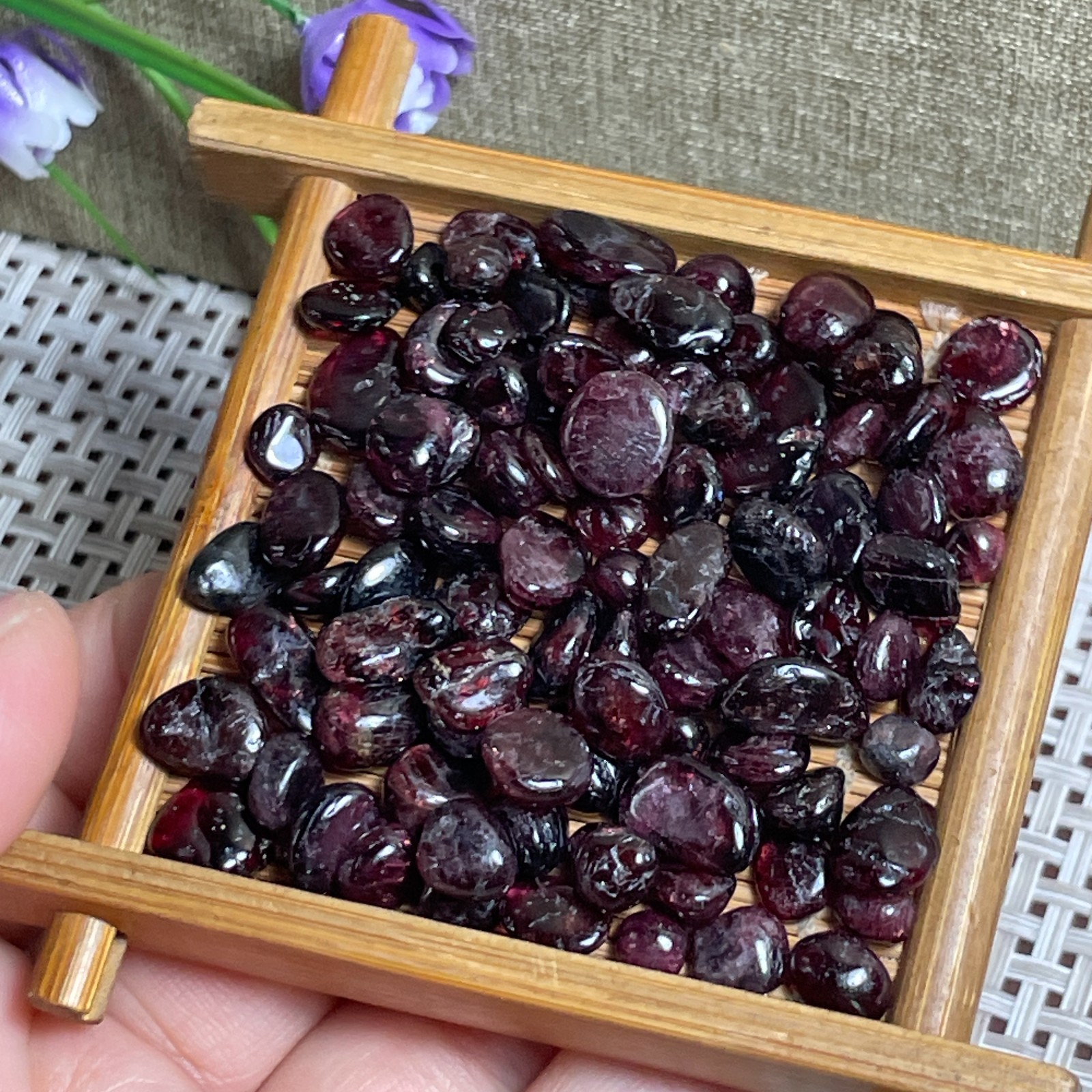 45 grams Red Garnet stone Rough Polished Stone Mineral crystal Specimen new c845
