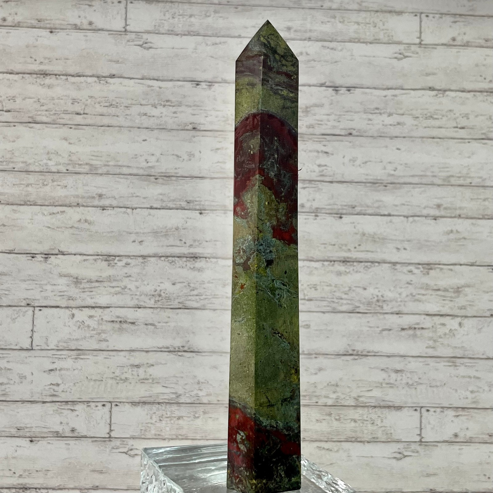 Genuine Bloodstone Crystal Tower Point Unique Spiritual Healing Gift 852 g