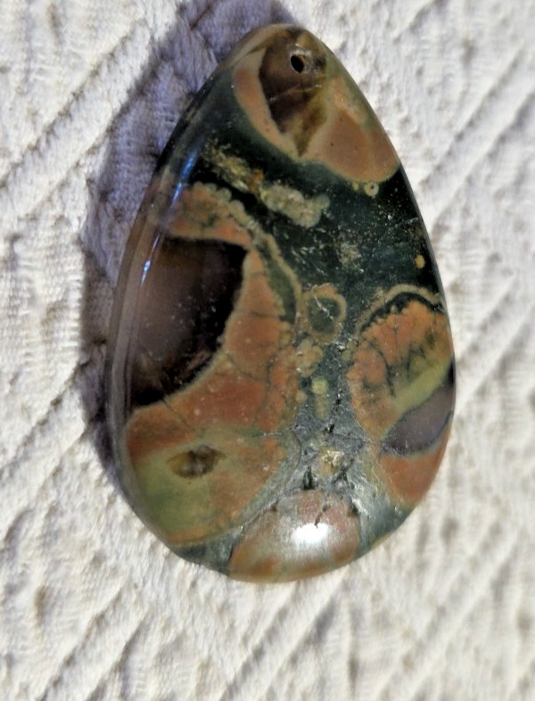 Polished Rock Stone With Small Holes to make Jewelry Set Of 15