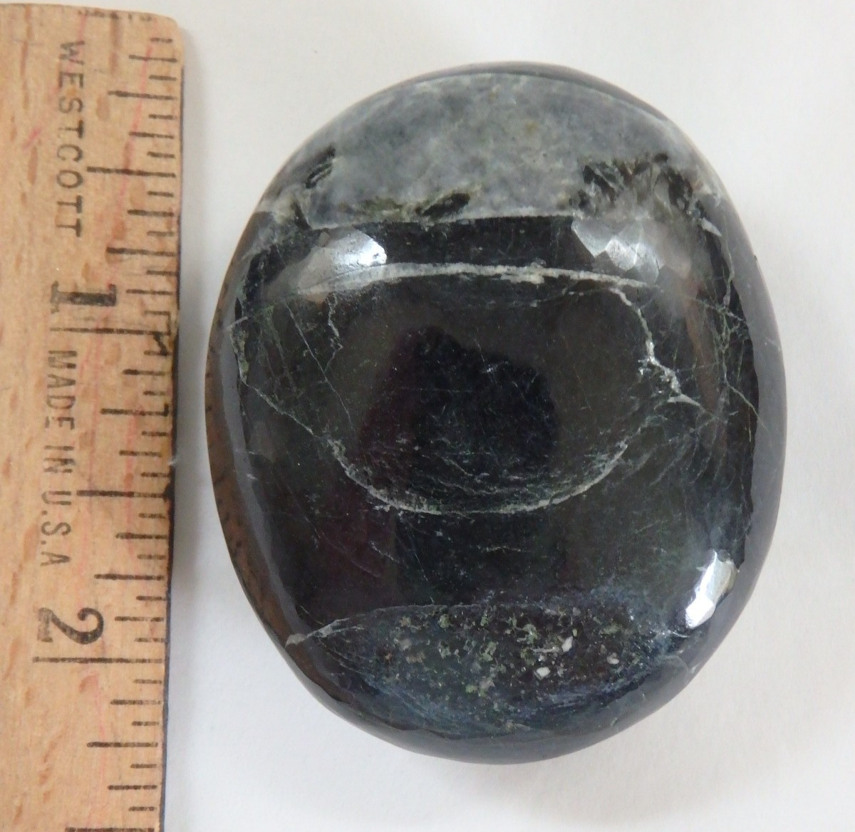 Crystal Tourmaline & Feldspar $ 18 Palm Stone Polished 81 grams Polished