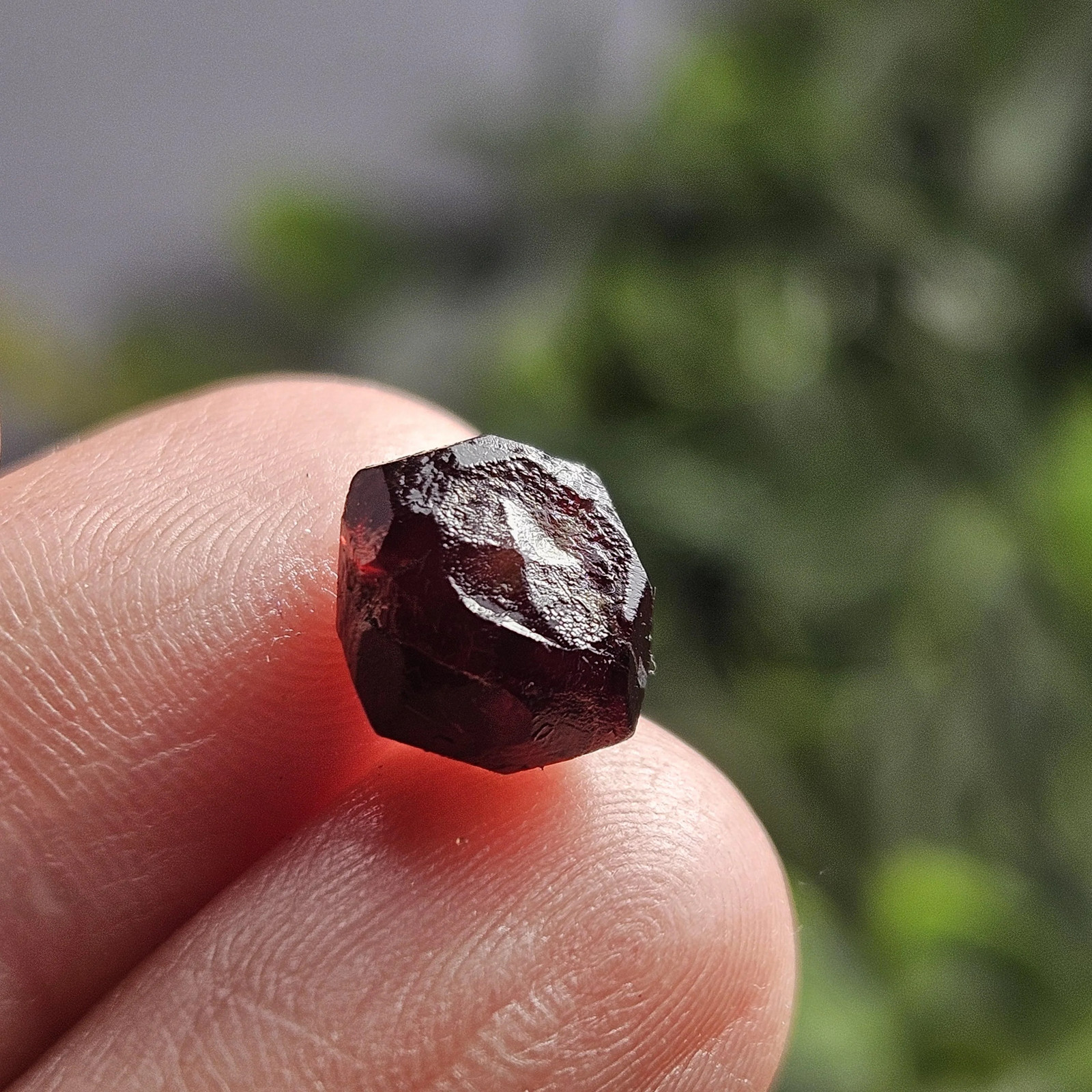 Red Garnet Crystals, Raw Dodecahedron Terminated Stones (5