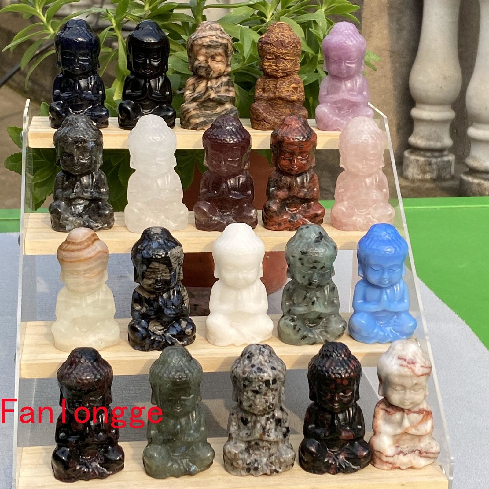 1pcs Natural Afghan jade Buddha Quartz Crystal Skull Carved Figurines 2.3″