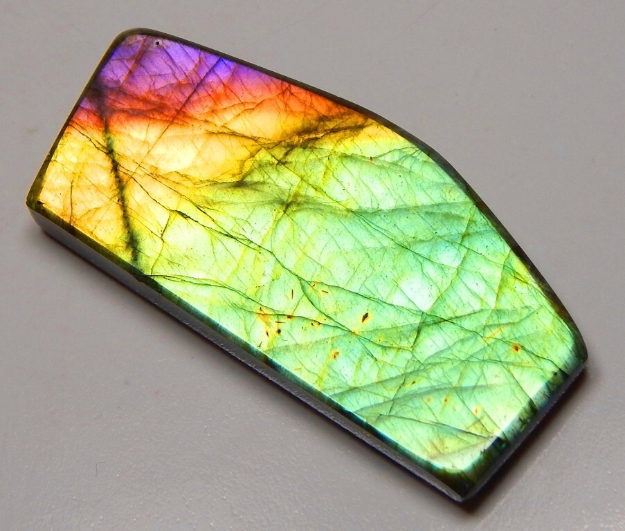 Natural Labradorite Slab, 1.25″ – 9″ High Flash Polish Labradorite, Pick a Size