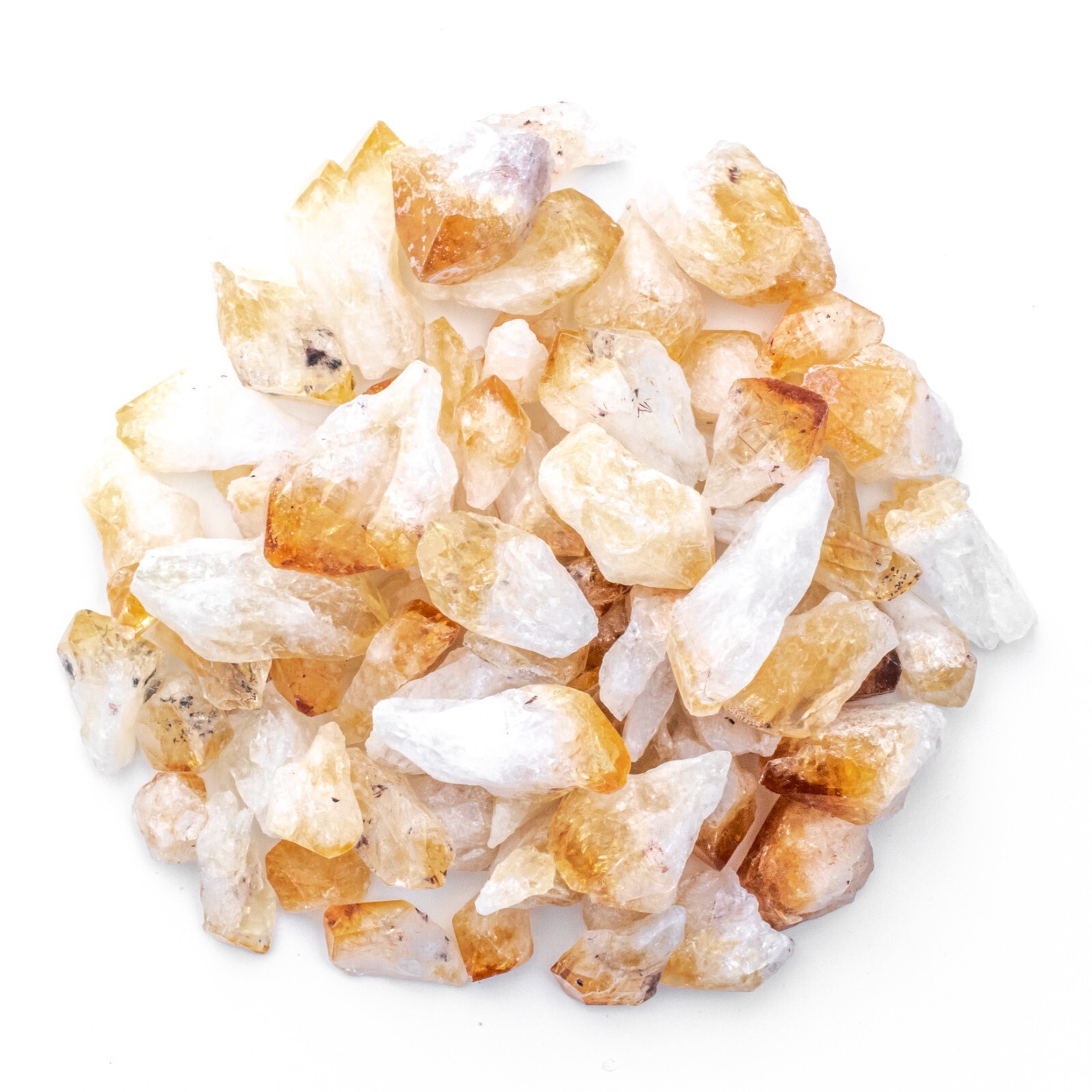 3/4 lb Citrine Points Rough Crystals Bulk Gemstones Wholesale Crafting Gem Rocks
