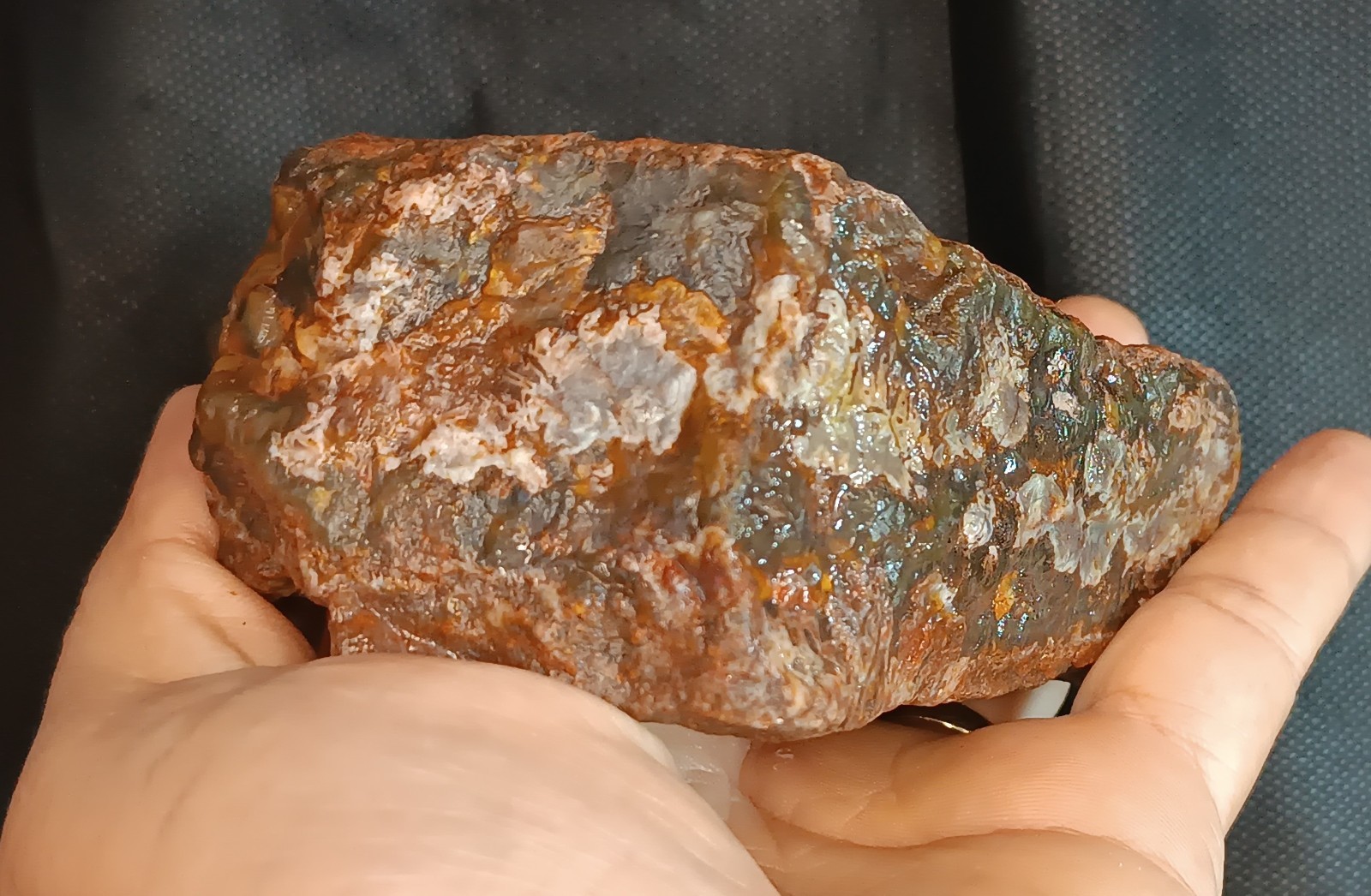 555g/1.22lb uncut turkish agate stone rough, gemstone, customs duty included