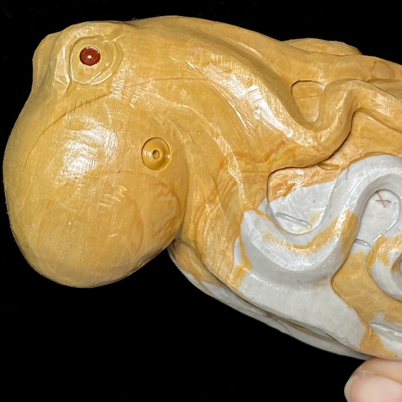 Natural crystal quartz mineral specimen, Songhua stone, handcrafted octopus