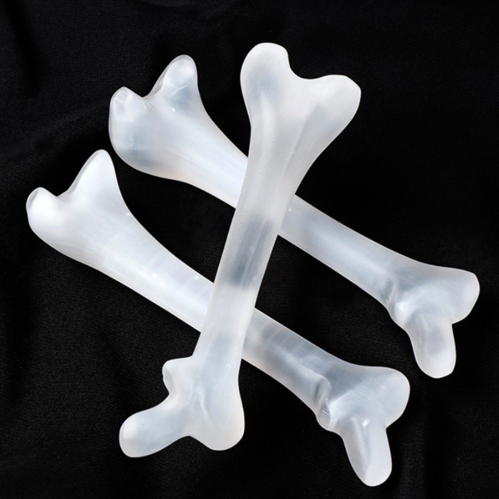 Gypsum Carved Skeleton Bone Halloween Spooky Gothic Home Party Decor Gift 2pcs