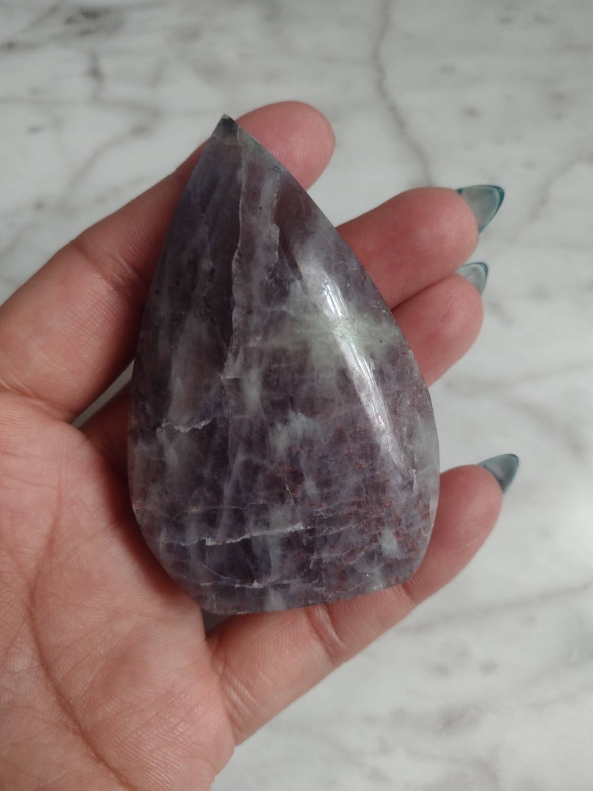 Bloodshot Iolite With Sunstone Teardrop Sun Stone Free Form Crystal Stone A