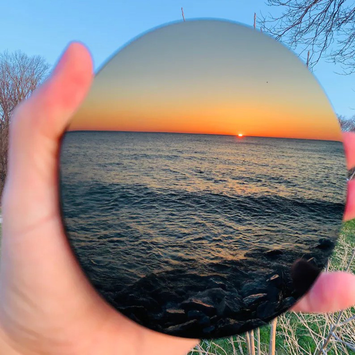 Polished Black Obsidian Crystal Scrying Mirror Healing Energy Home Decor Gift