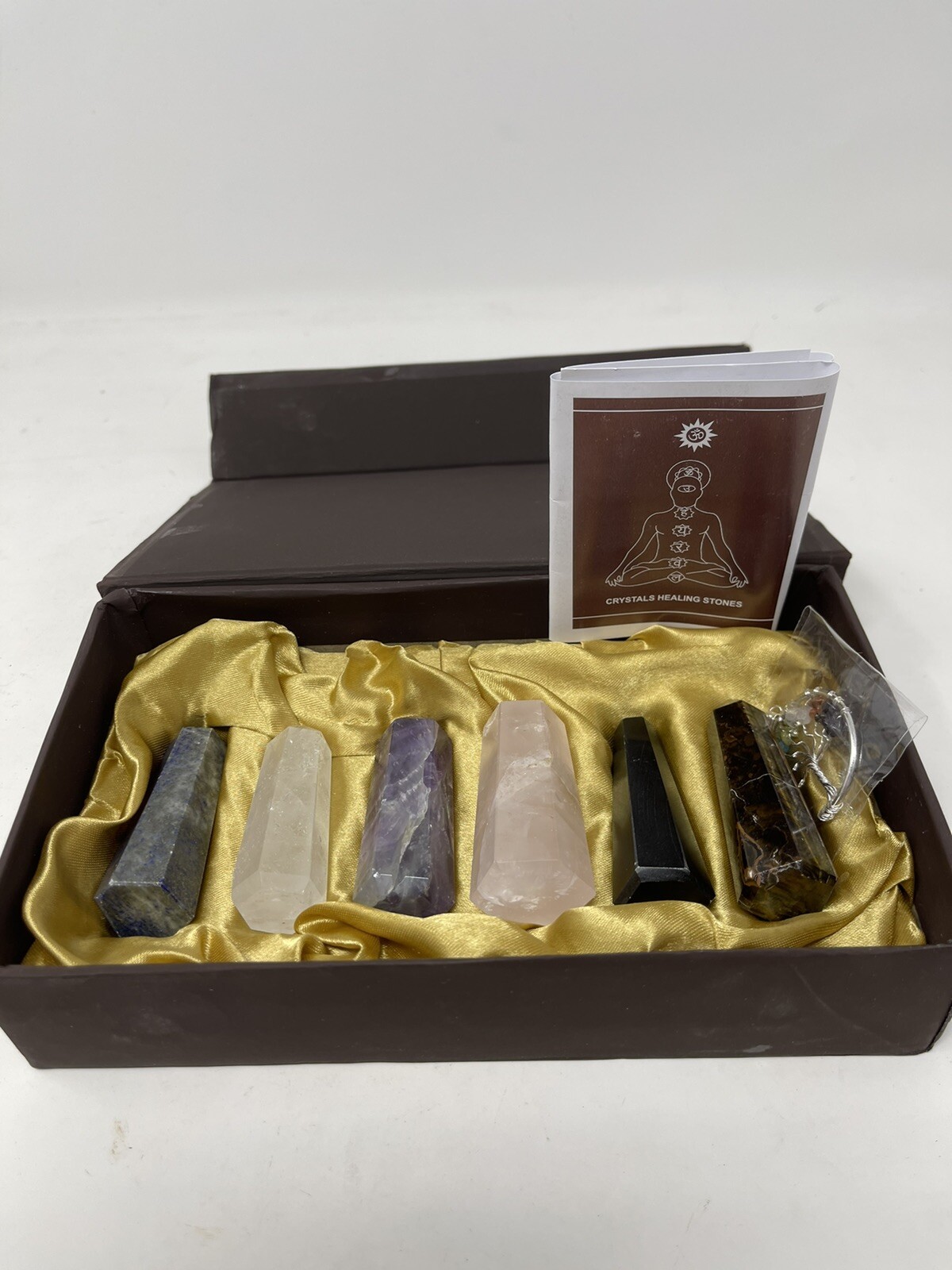 Healing Crystal Wands 2” Variety Pack W/ Pendant and Storage Case