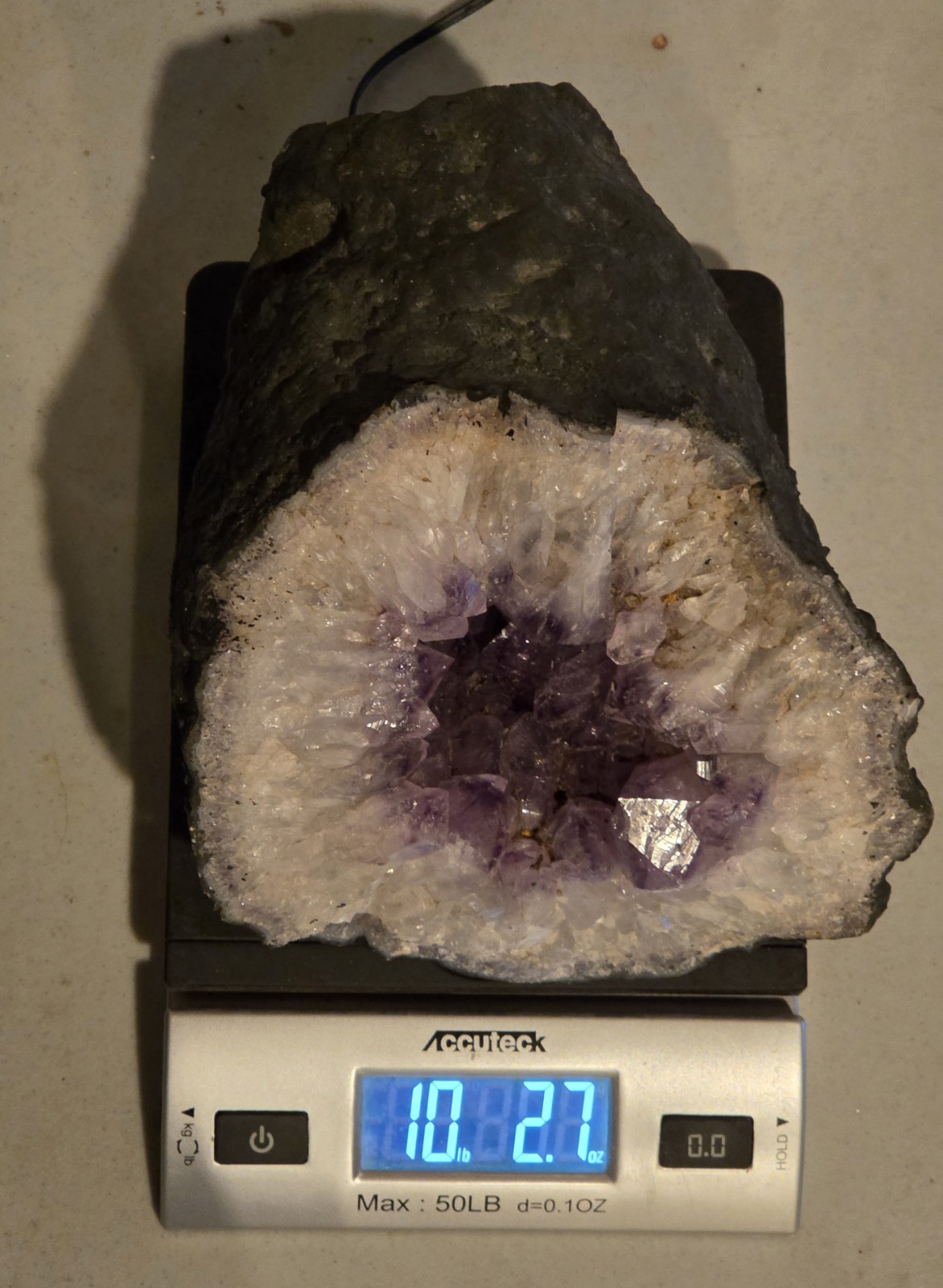 10.27 lb Natural Rough Cut Amethyst Geode Quartz Crystal Cluster Energy Healing