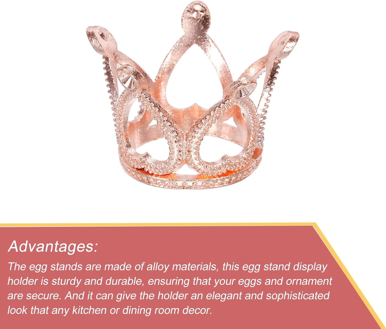 Crystal Ball Display Holder Crown Shaped Egg Stand Alloy Glass Ball Stand Displa