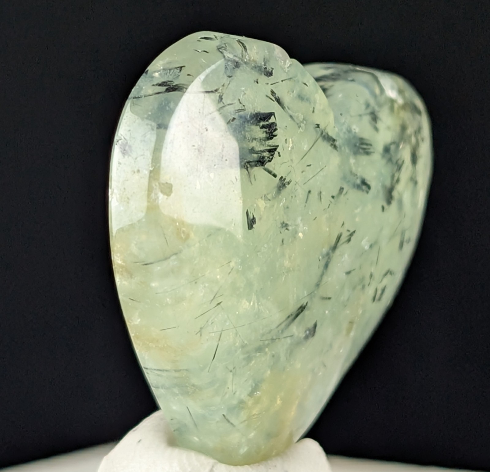 Prehnite Heart Carving Crystal Gemstone Chakra Reiki Mineral
