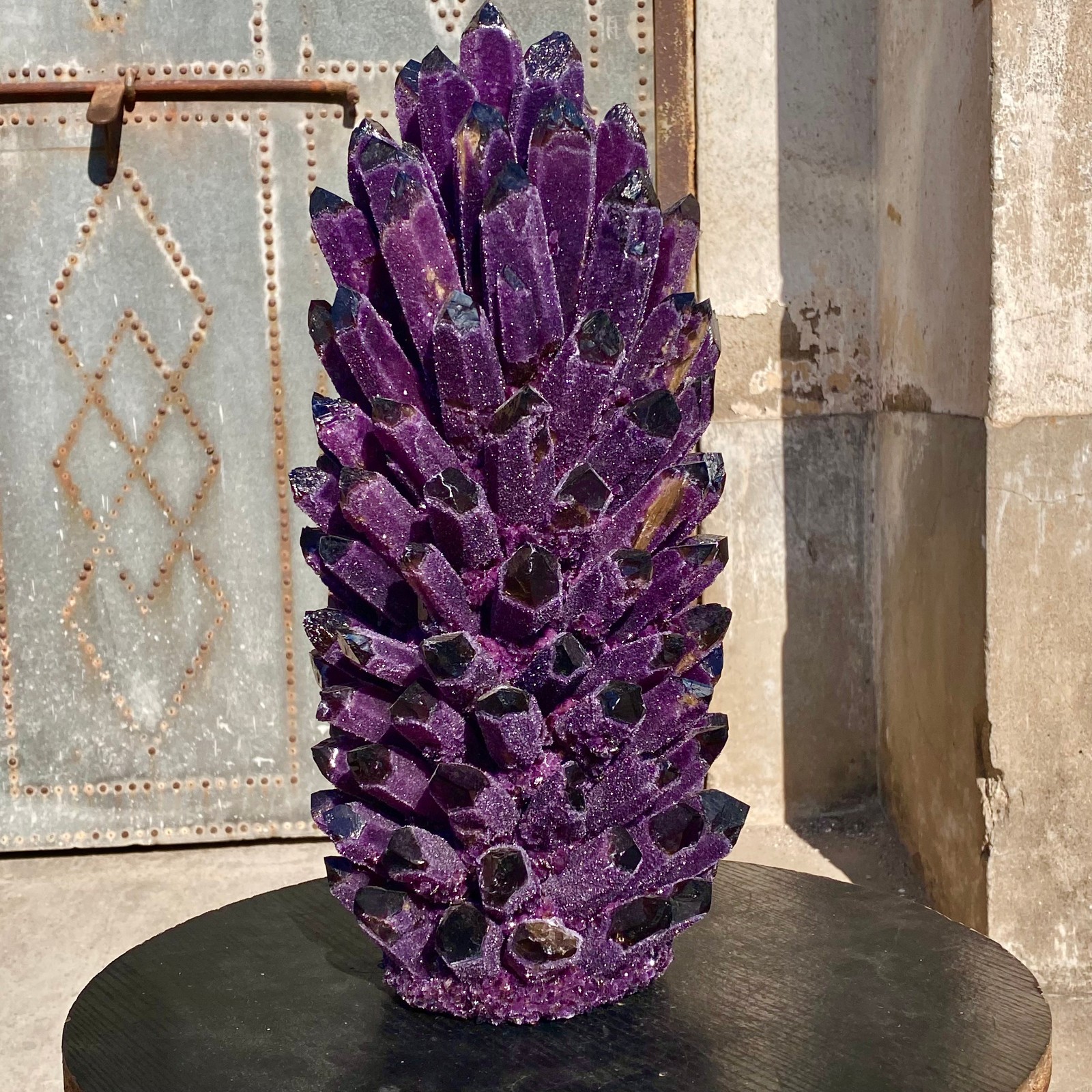 24.8LB New Find purple PhantomQuartz Crystal Cluster MineralSpecimen