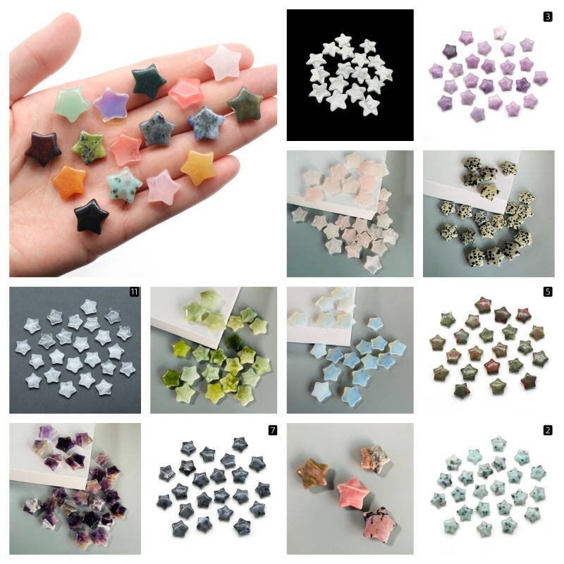 Wholesale Natural Hand Carved Mini Star Skull Quartz Crystal Reiki Healing