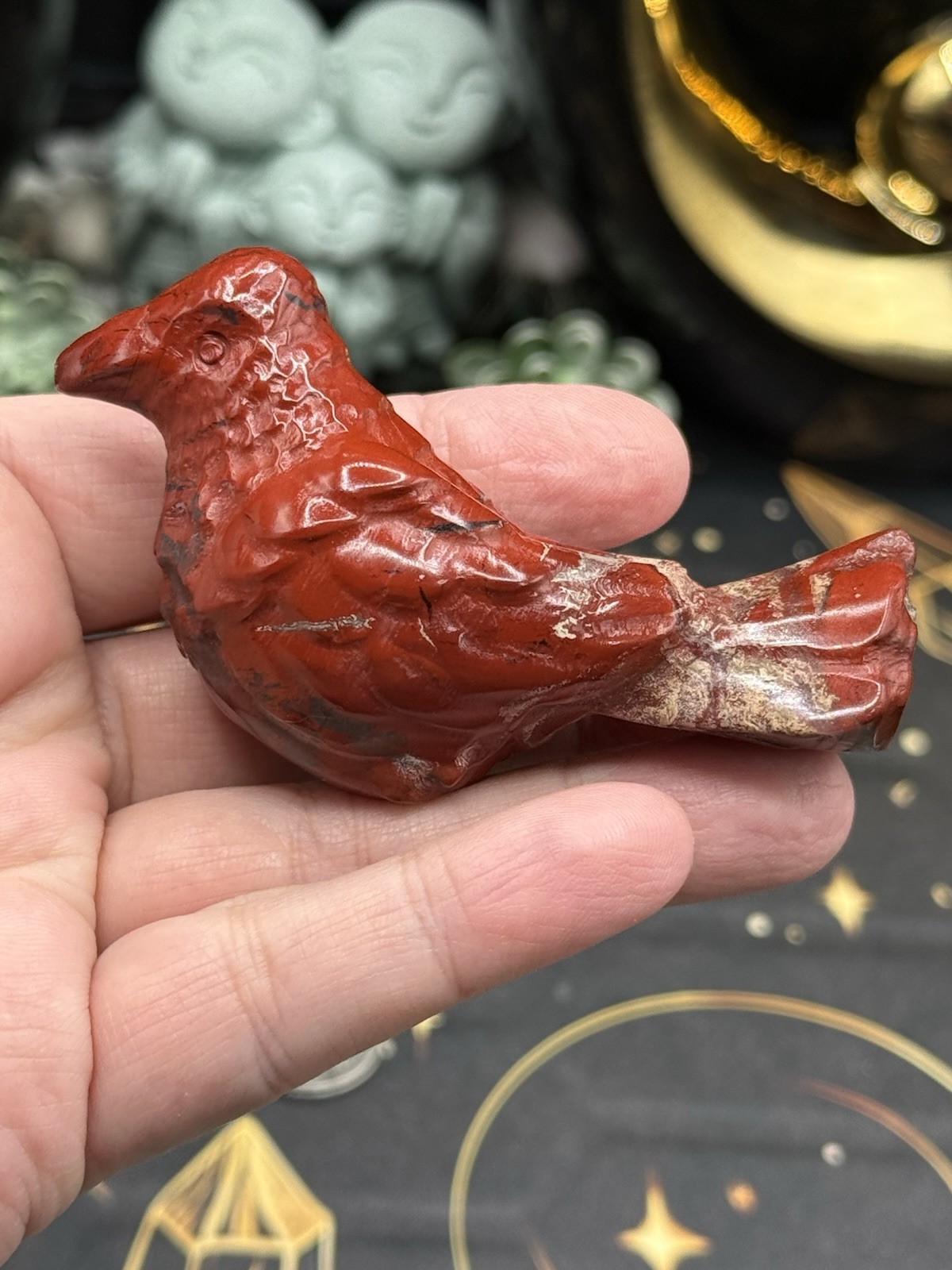 Natural Lapis Lazuli Trolleite Red Jasper carved Birds You choose Free shipping