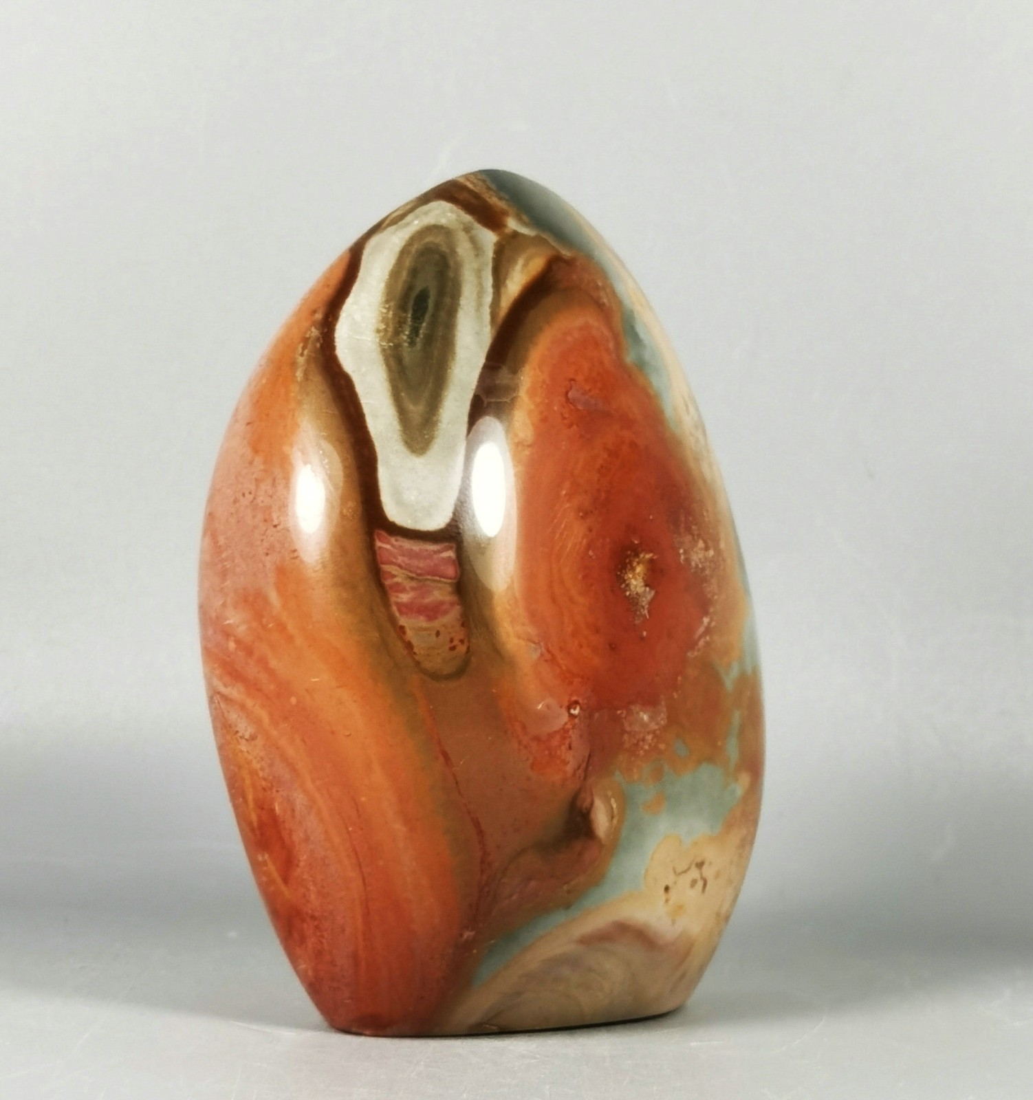 Natural Rare Polished Polychrome Jasper Freeform Standup Reiki Stone Healing