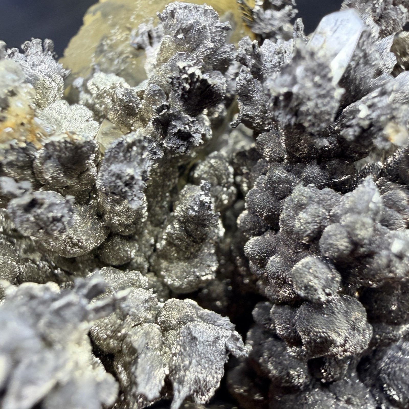 Golden Calcite Crystals on Wild Looking Chalcopyrite Matrix / Missouri *VIDEO*