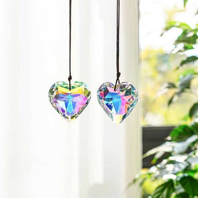 6cm Heart Shape Suncatcher 45mm Crystal Rainbow maker Home Decor Healing Gift