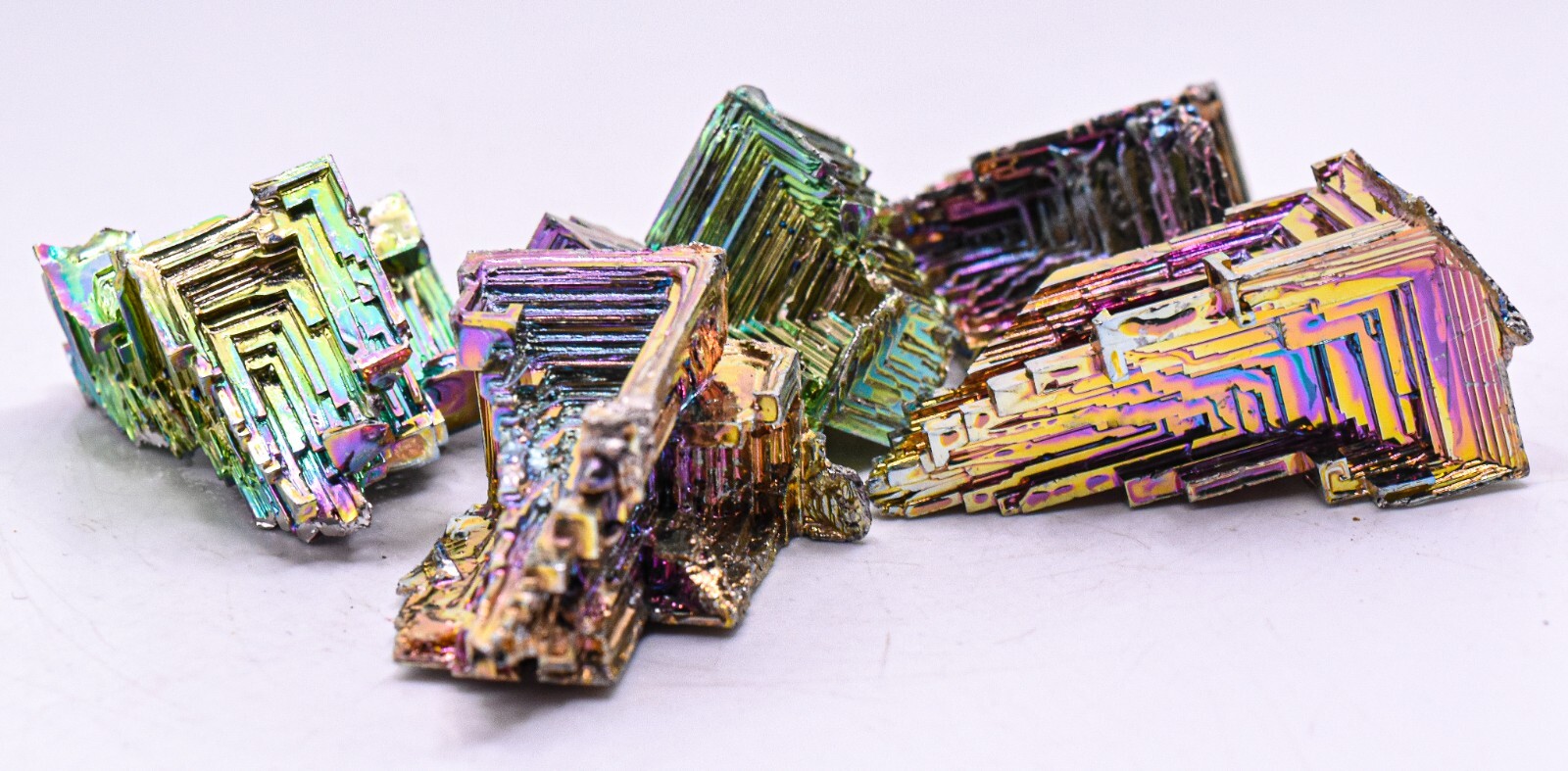 Rainbow Bismuth Bi Crystal Specimen Metal Element Collectible Mineral 1 2 5 pcs