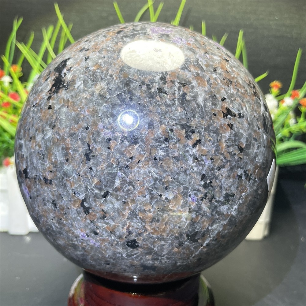 8.6LB 5.1″ Natural Yooperlite Sphere Ball Crystal Mineral UV Reiki Healing