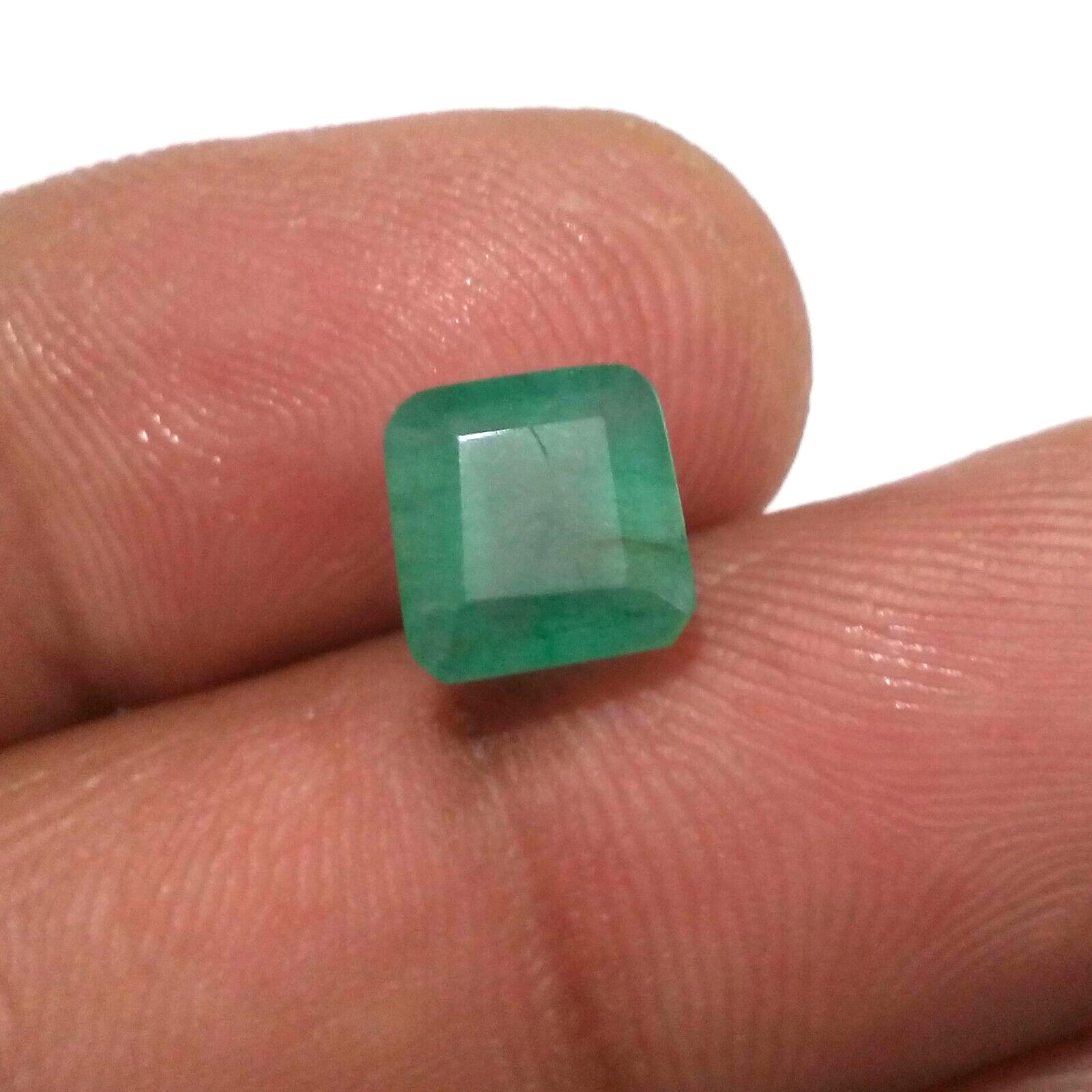 Natural Zambian Emerald Faceted Emerald Cut Shape 2.95 Crt Green Loose Gemstone