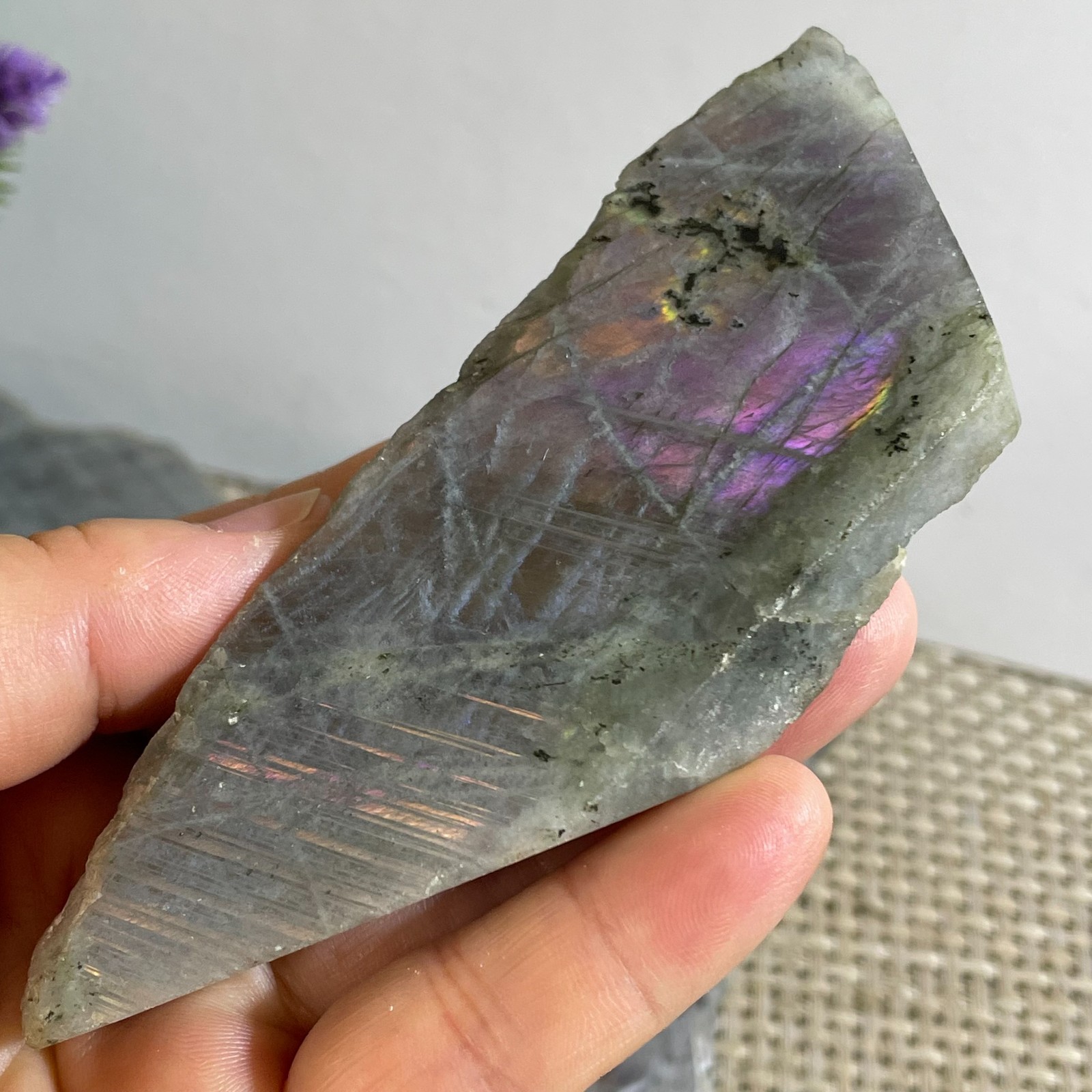 Natural Labradorite Crystal gemstone rough original Specimen 103g