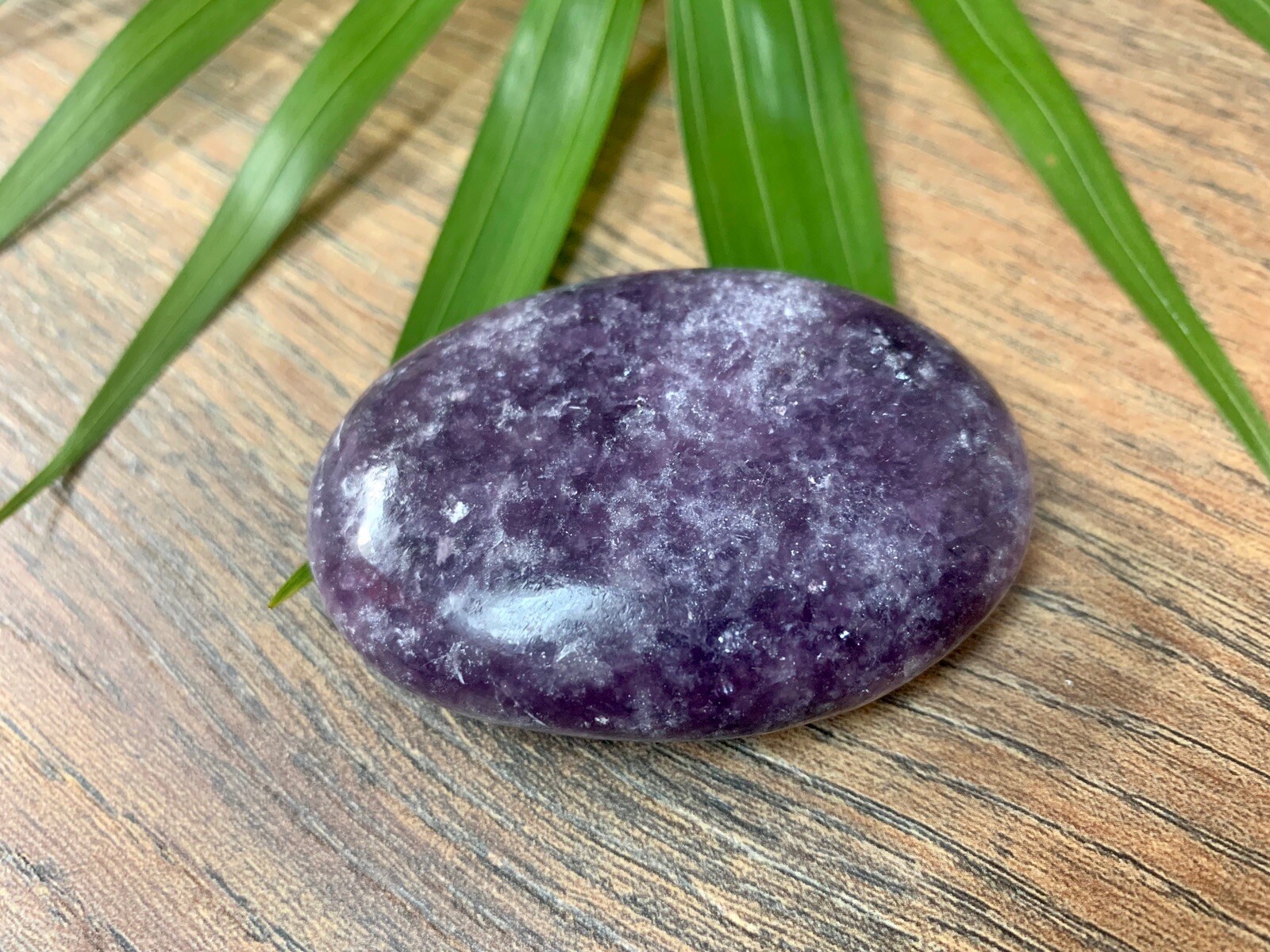 Lepidolite Palm Stone Large Soap Stone Flat Therapy Meditation Specimen Reiki