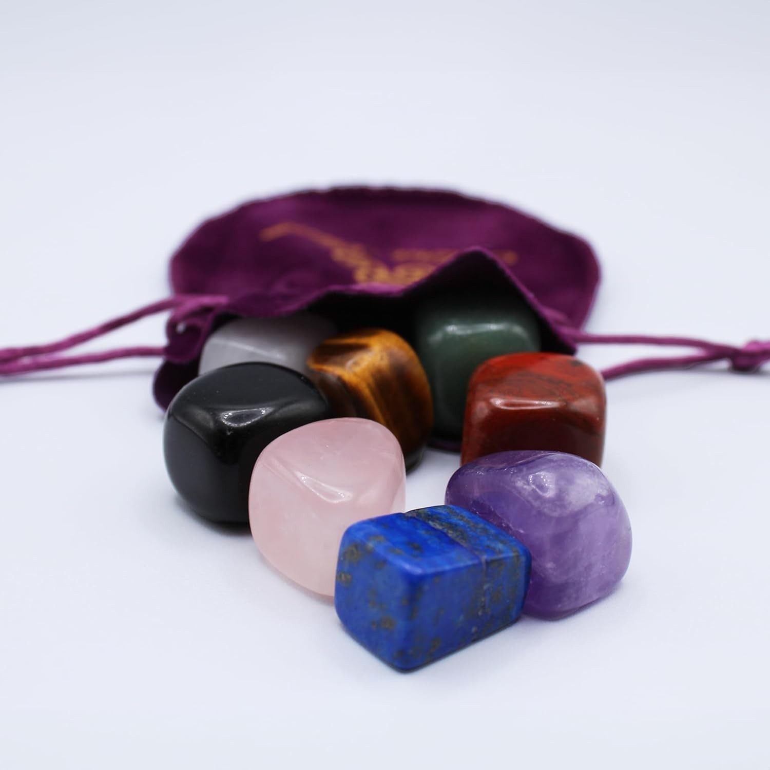 Healing Chakra Stone Set of 8 – Tumbled Crystals for Meditation and Protection