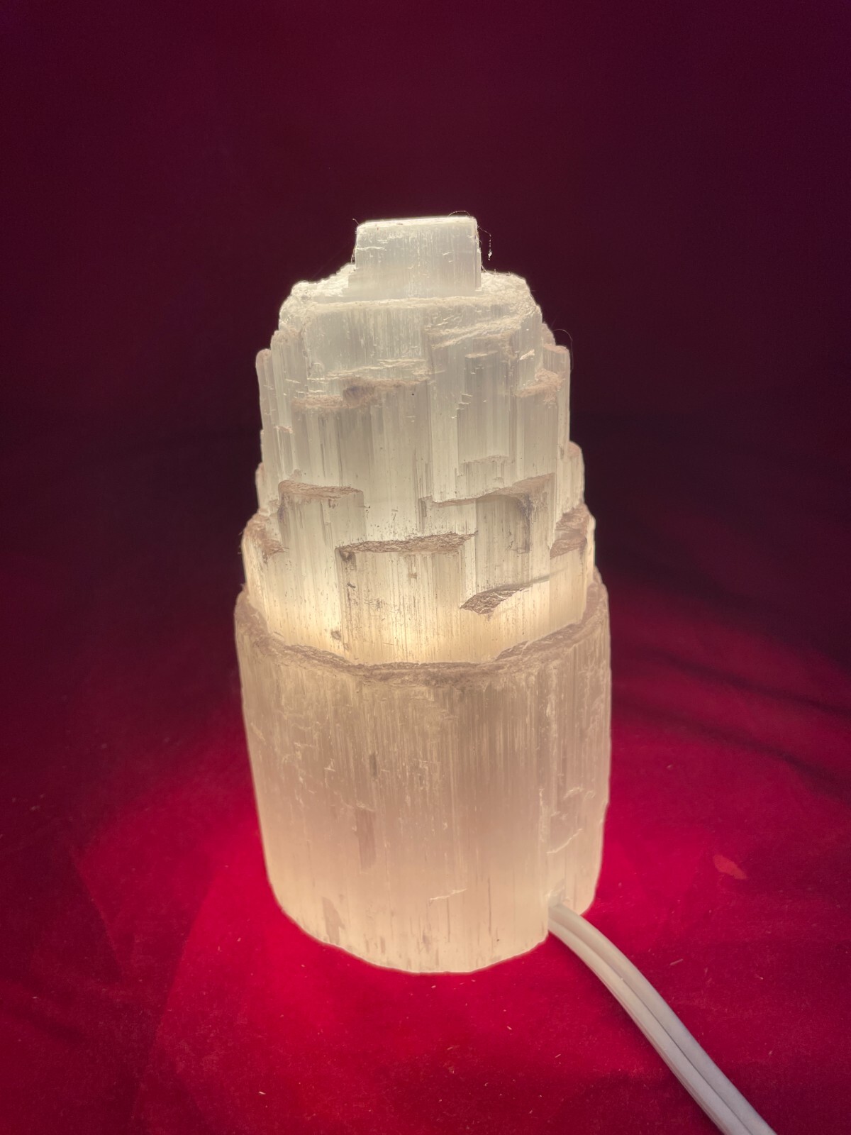 SELENITE CRYSTAL TOWER LAMP – STANDING DISPLAY HEALING CRYSTAL
