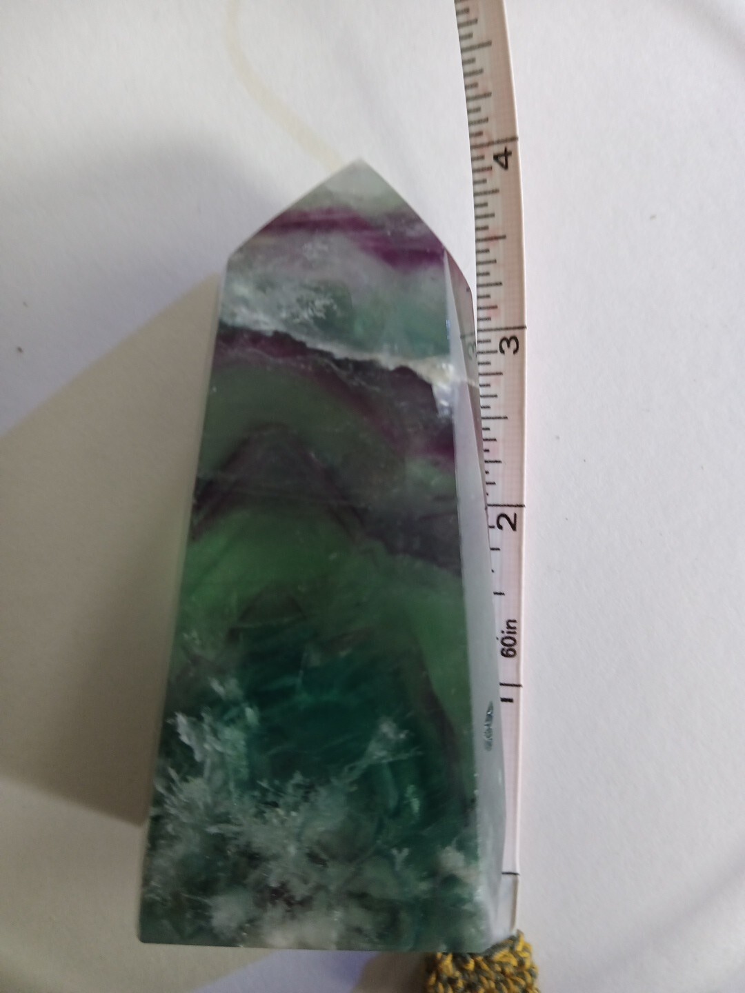 Fluorite Healing Rainbow Crystal 3.5 Inches 10 Oz Tower Point
