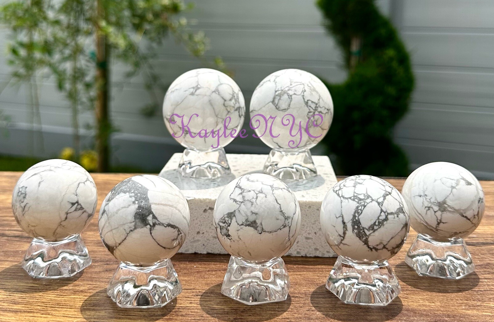 Wholesale Lot 7pcs Natural Howlite Sphere Crystal Ball Healing Energy