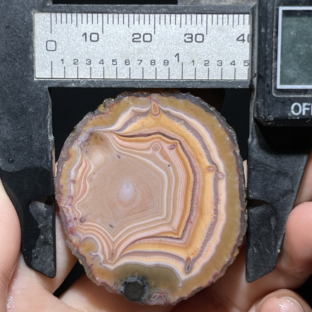 Natural half Rough Chinese Agate crystal geode Achat Nodule Hebei 26g D736