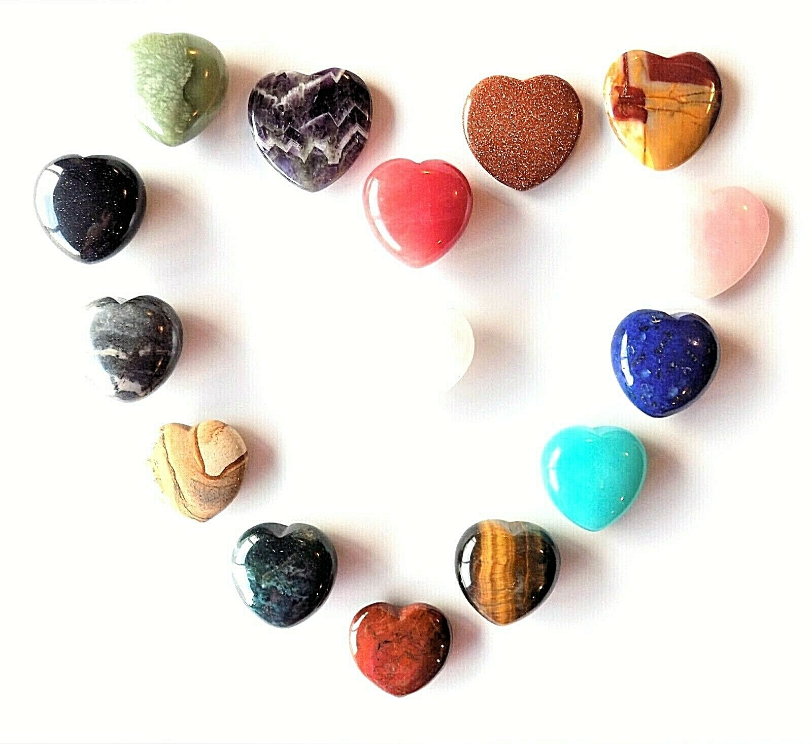 Assorted Polished Heart Stones ~~ Soothing / Healing ~~ Individually Sold