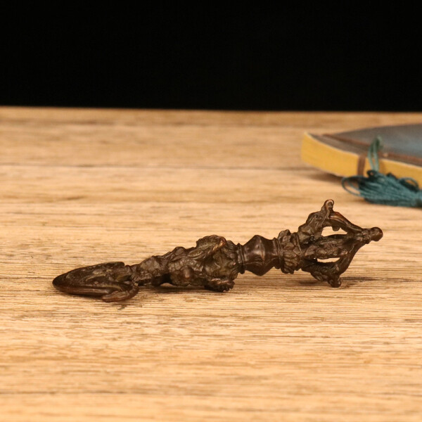 50g Ancient Chinese Handcrafted.Alloy Exquisite.The Vajra pestle .gift.215