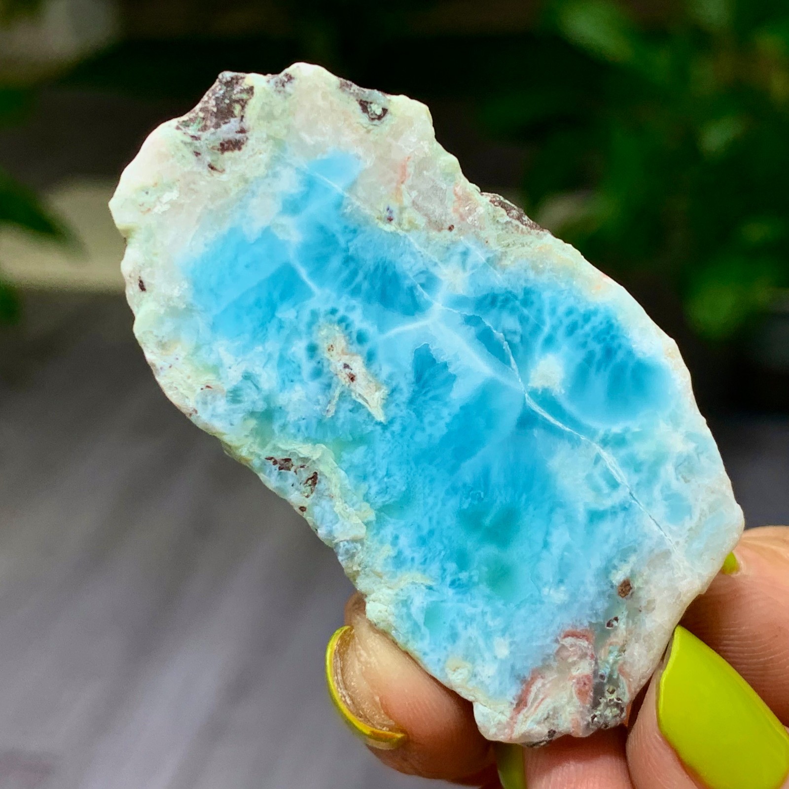 24G Natural larimar/hemimorphite Gorgeous rough raw Crystal Mineral Specimen