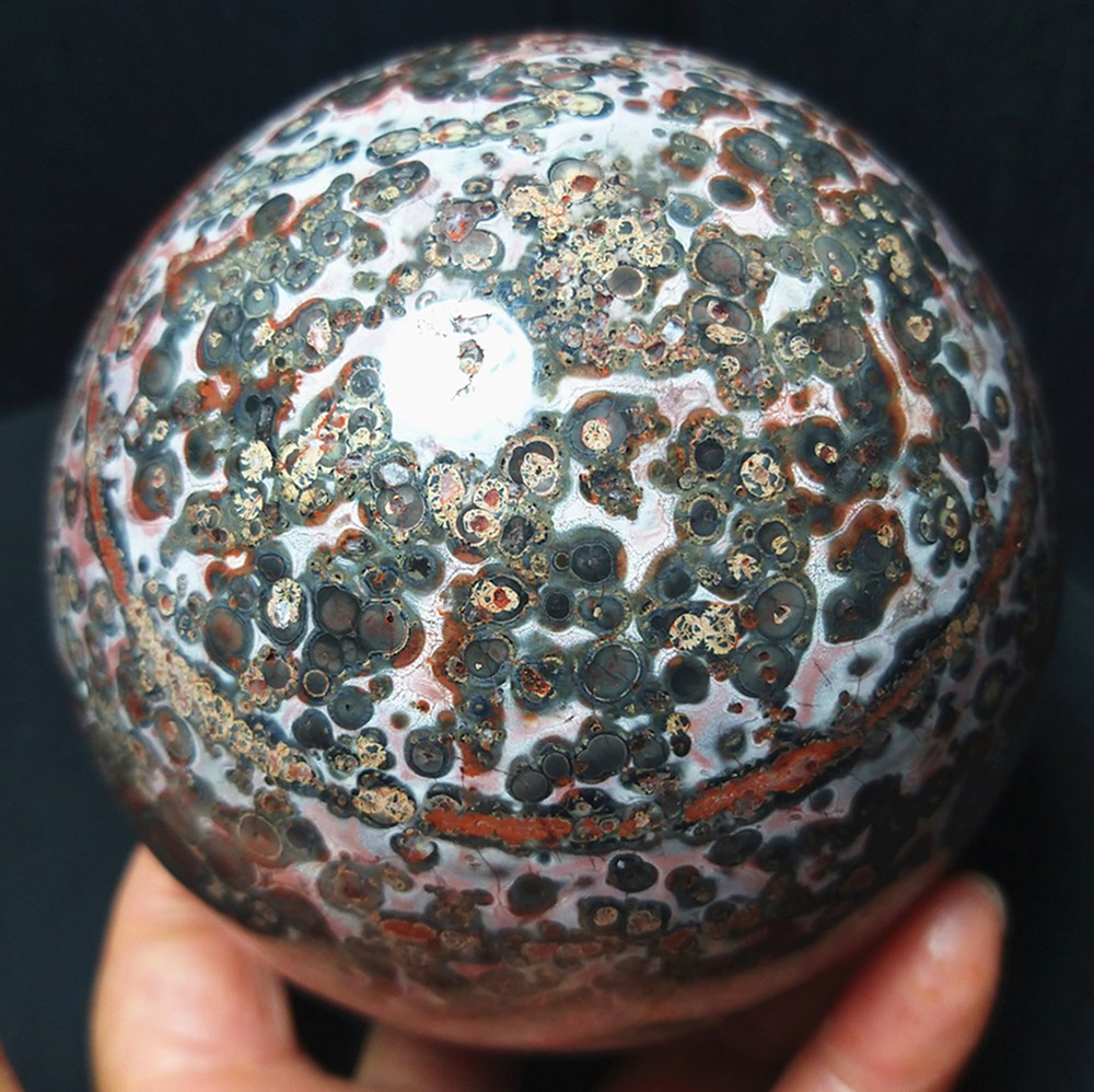 RARE 1186G Natural Polished Colorful Agate Crystal Ball Healing Madagascar A4897
