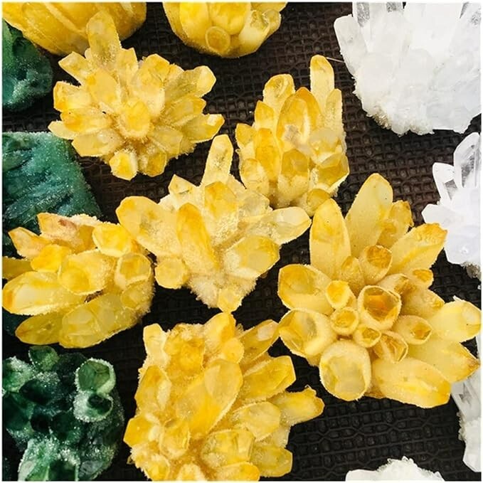 250g+ Natural Raw Citrine Point Phantom Geode Cluster Mineral Specimen Ornaments