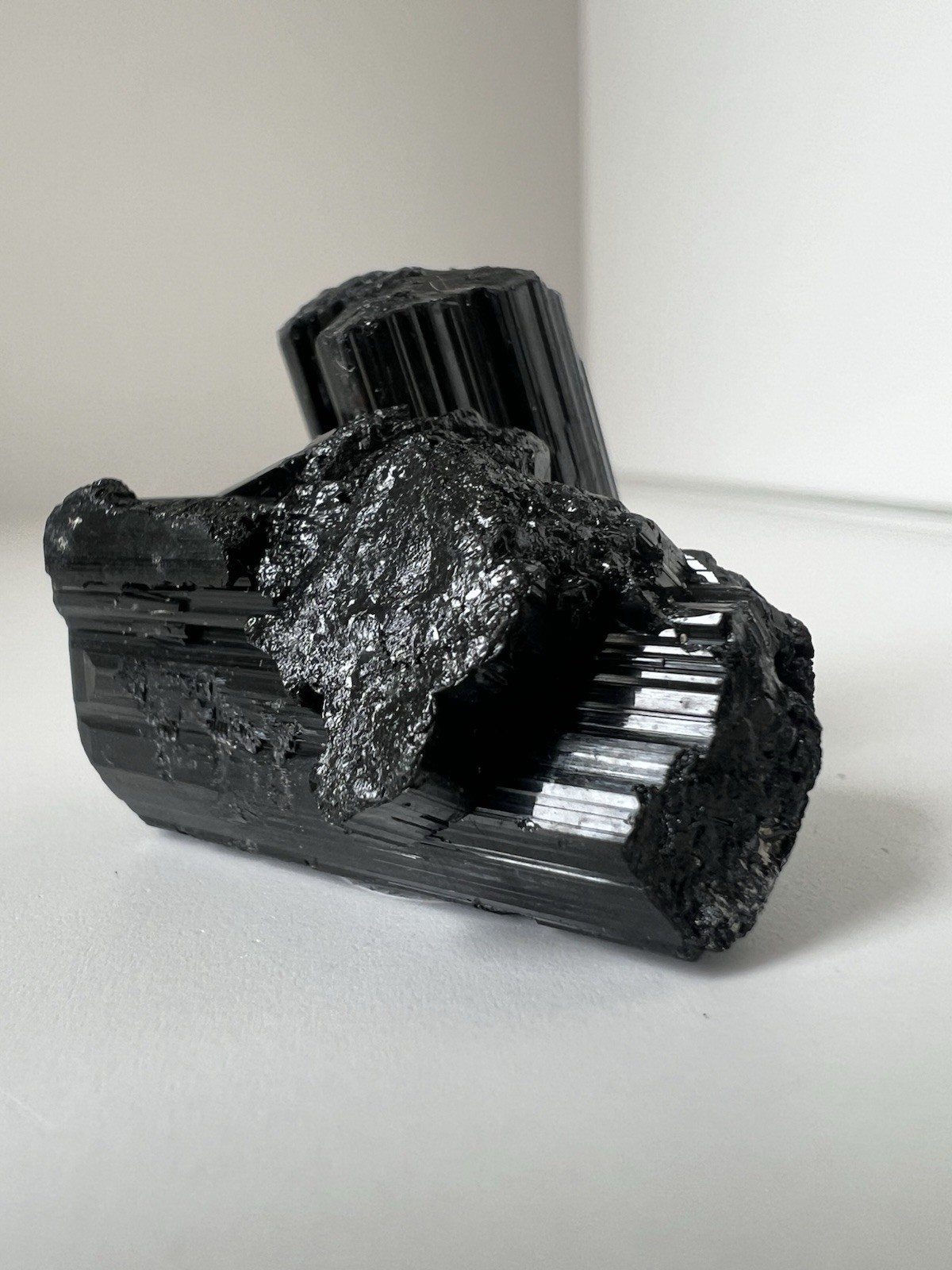 33g – Raw Black Tourmaline | Cross Cluster | Mozambique